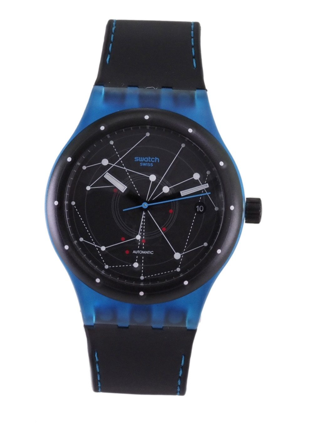Swatch Automatikuhr Swatch Automatik Herren Uhr SUTS401 SISTEM BLUE x15, (Weiß)