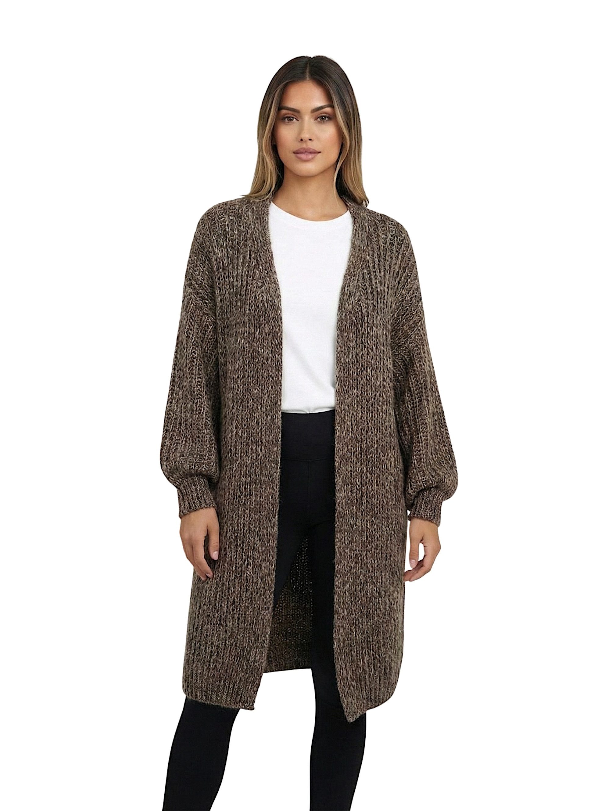 Worldclassca Longstrickjacke Worldclassca Strickjacke Cardigan Strickmantel Open-Front Pullover Neue Kollektion - Stilvolle und gemütliche Strickmode für Damen