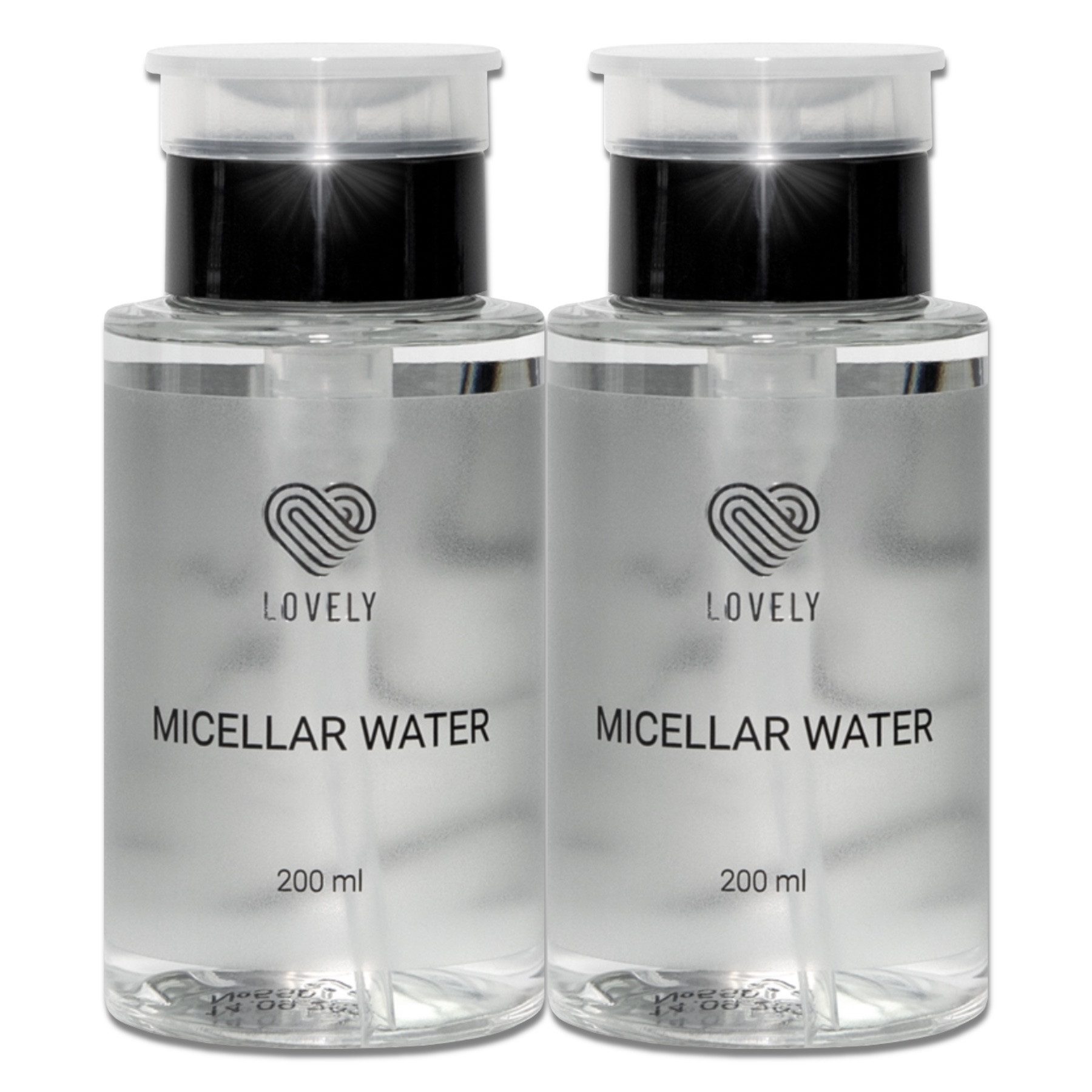 Lovely Gesichtswasser Mizellenwasser Wimpernverlängerung Wimpernreinigung Gesichtsreinigung, 2-tlg., Mizellenwasser, Make-Up, Makellose Reinigung, Sparsamer Spender