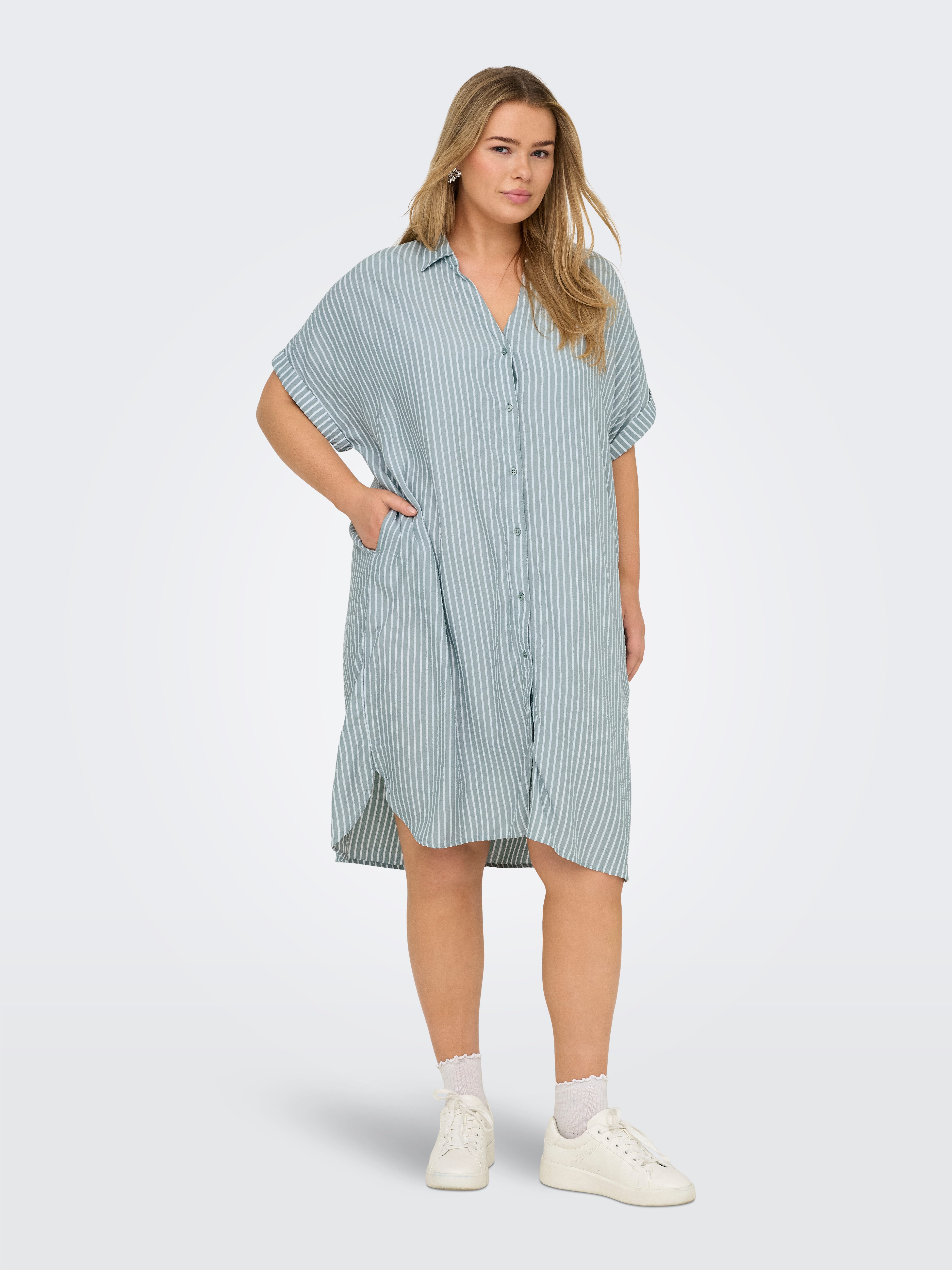 ONLY CARMAKOMA Sommerkleid CARPENNA S/S LOOSE KNEE DRESS AOP günstig online kaufen