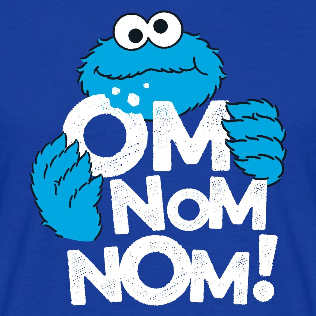 Spreadshirt T-Shirt Sesamstraße Krümelmonster Om Nom Nom Männer T-Shirt (1-tlg)