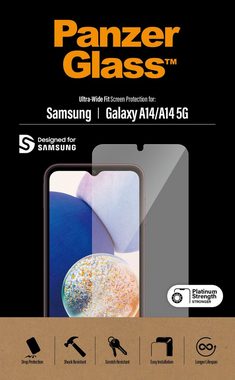 PanzerGlass Displayschutz Samsung Galaxy A14/A14 5G - Ultra-Wide Fit für Samsung Galaxy A14, Displayschutzglas, Kratz-& Stoßfest,Antibakteriell,Berührungsempfindlich,Simpel Anbringen