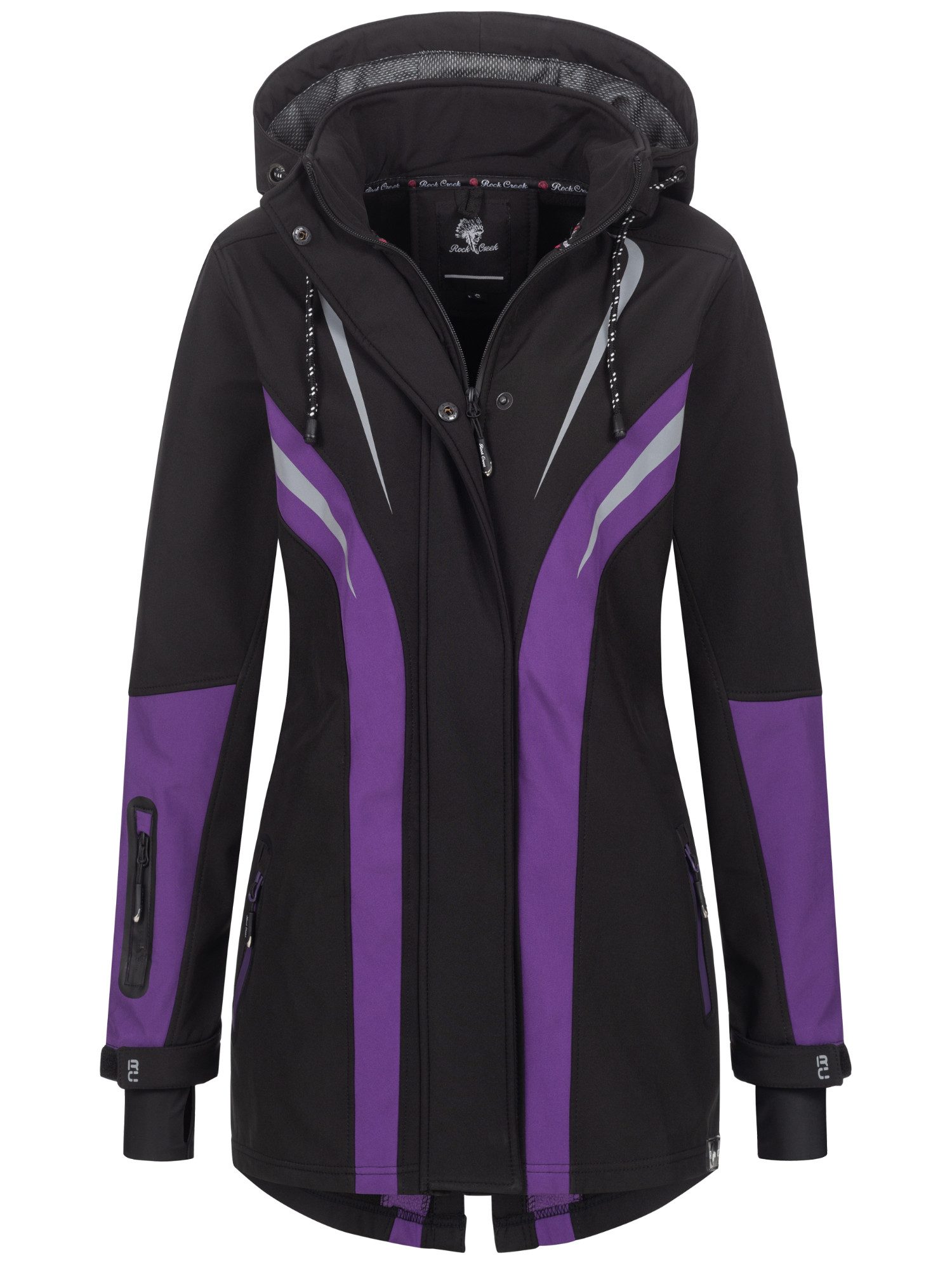Rock Creek Softshelljacke Damen Softshellmantel Wanderjacke günstig online kaufen