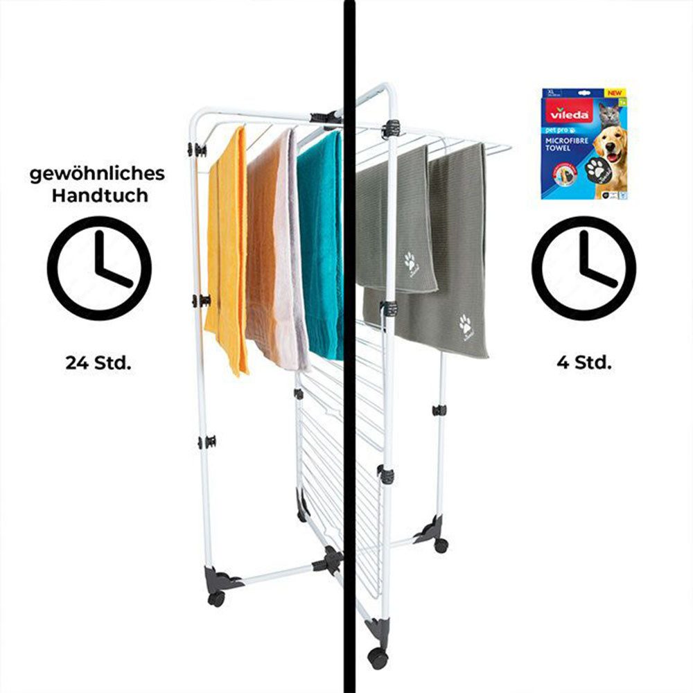 Vileda Vileda Pet Pro Microfibre Tuch XL Wischbezug (Mikrofaser, 22,5, 1-tlg., Trocknet 6x schneller als ein Baumwolltuch* *interner Labortest) – Bild 5 von 5