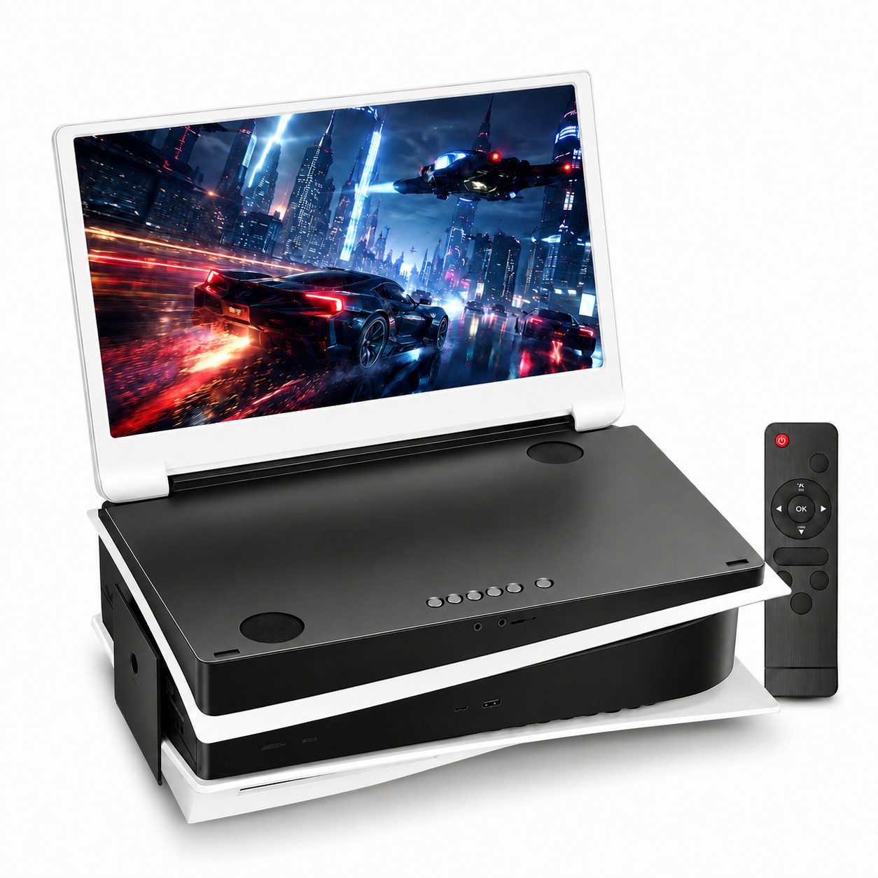 Tekoo Tragbarer Gaming Monitor 15,6 Zoll 4K UHD IPS HDR für PlayStation 5 Gaming-Monitor (3840 x 2160 px, 4K Ultra HD, 4 ms Reaktionszeit, 60 Hz, IPS, Passgenau für PlayStation 5, HDR Unterstützung, AMD FreeSync)