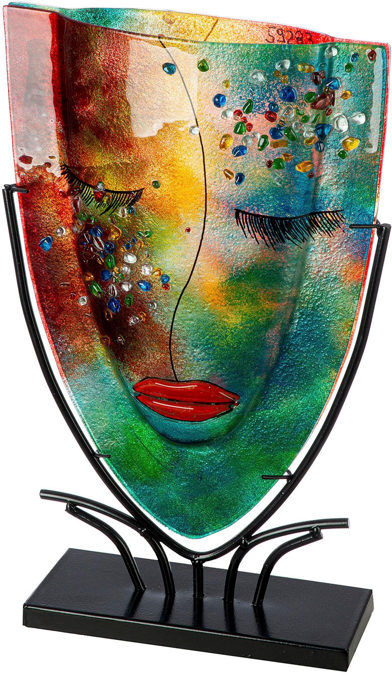 Casablanca by Gilde Tischvase Gesichtsvase oval Violet lila H. 49 cm (1 St)