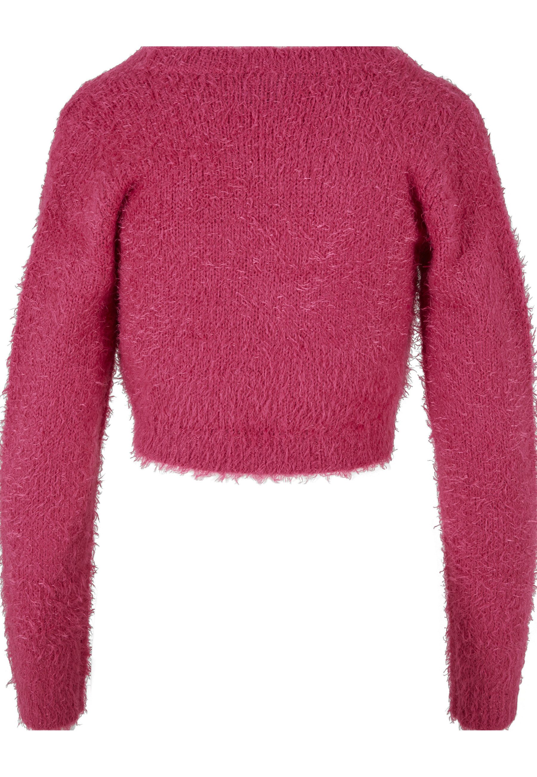 URBAN CLASSICS Strickjacke Urban Classics Damen Ladies Tied Cropped Feather Cardigan (1-tlg)