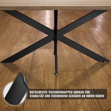 MIADOMODO Tischgestell Kreuzgestell - Spider, Schwarz, 85/98/120/150 cm, Stahl, DIY