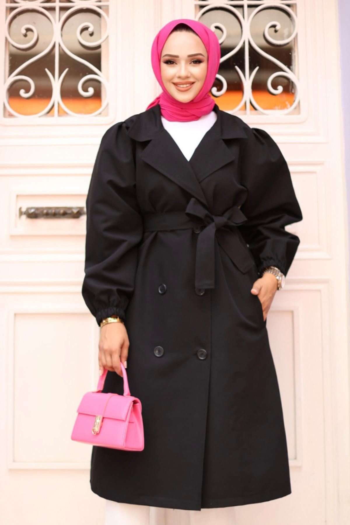 MİSSKAYLE Trenchcoat Gefalteter Schulter Trenchcoat günstig online kaufen