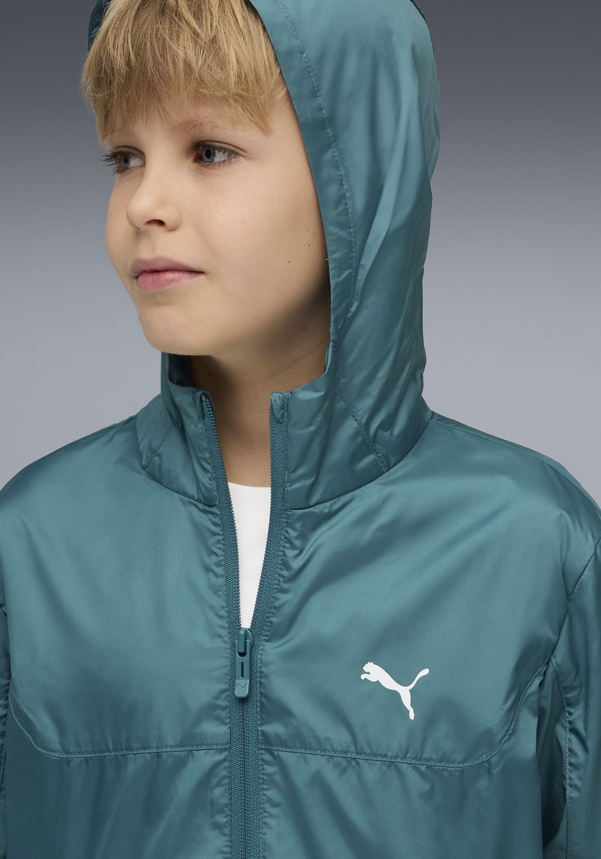 PUMA Windbreaker ESS REGULAR WINDBREAKER für Jugendliche, mit Kapuze, mit Eingrifftasche