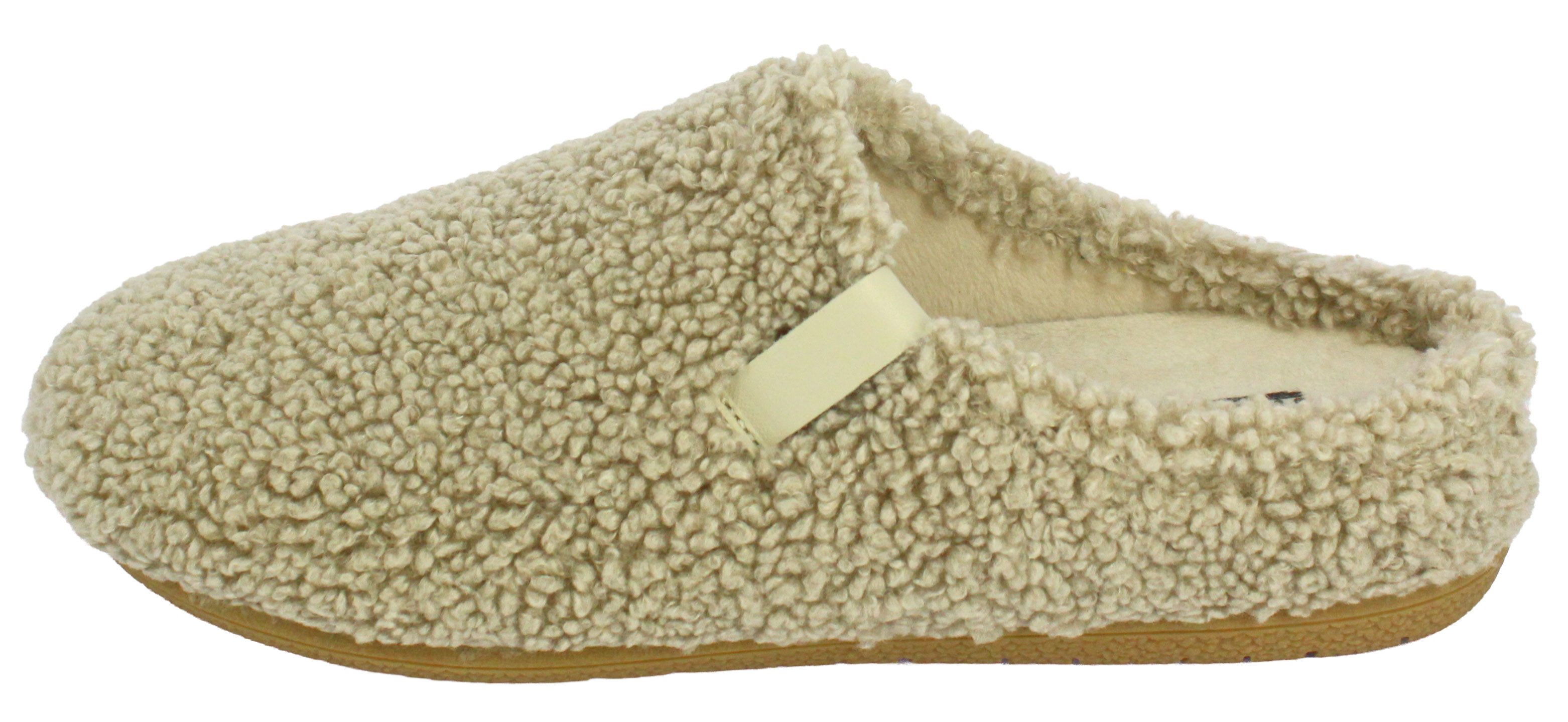 Beck Damen Pantoffel Jule im Teddy-Look Hausschuh zum Schlupfen