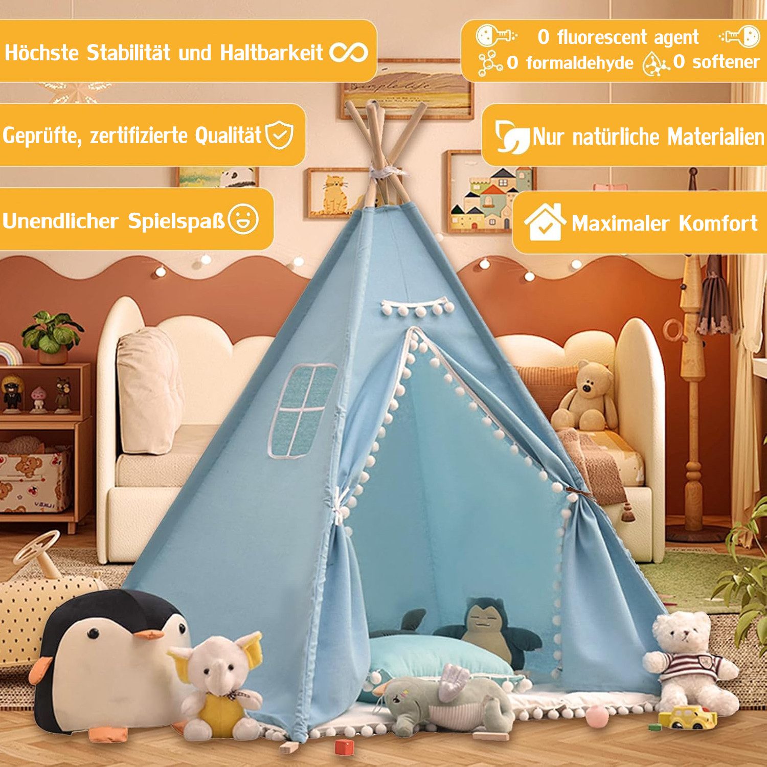 ZEUOPQ Spielzelt Kinder Spielzelt Zelt mit günstig online kaufen