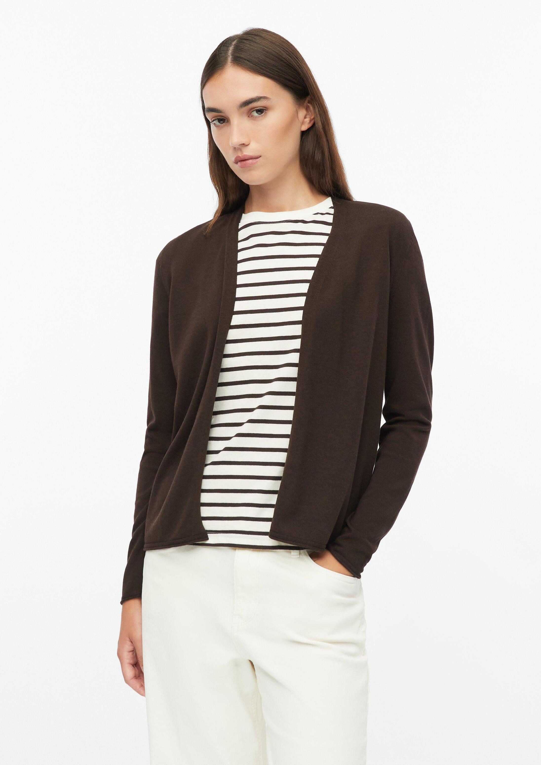 s.Oliver Cardigan Strickjacke Weicher Feinstrick-Cardigan mit Rollkanten