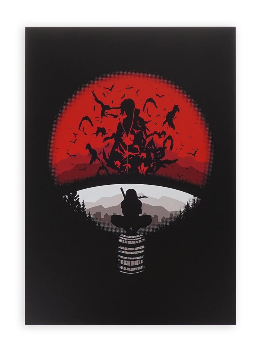 GalaxyCat Poster Hochwertiges Naruto Wandbild auf Hartschaumplatte, Poster 30x42cm, Uchiha, Uchiha Wandbild auf Hartschaumplatte