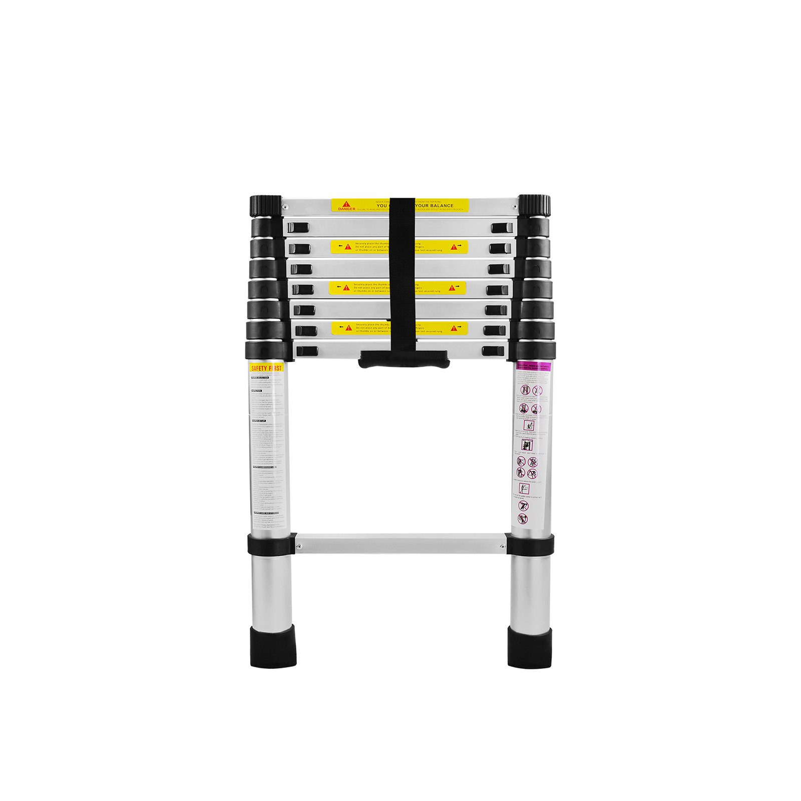 FIVMEN Teleskopleiter Ausziehbare Leiter Rutschfester Aluleiter Schiebeleiter, Ausziehleiter Aluminiumleiter Teleskop-Design Mehrzweckleiter