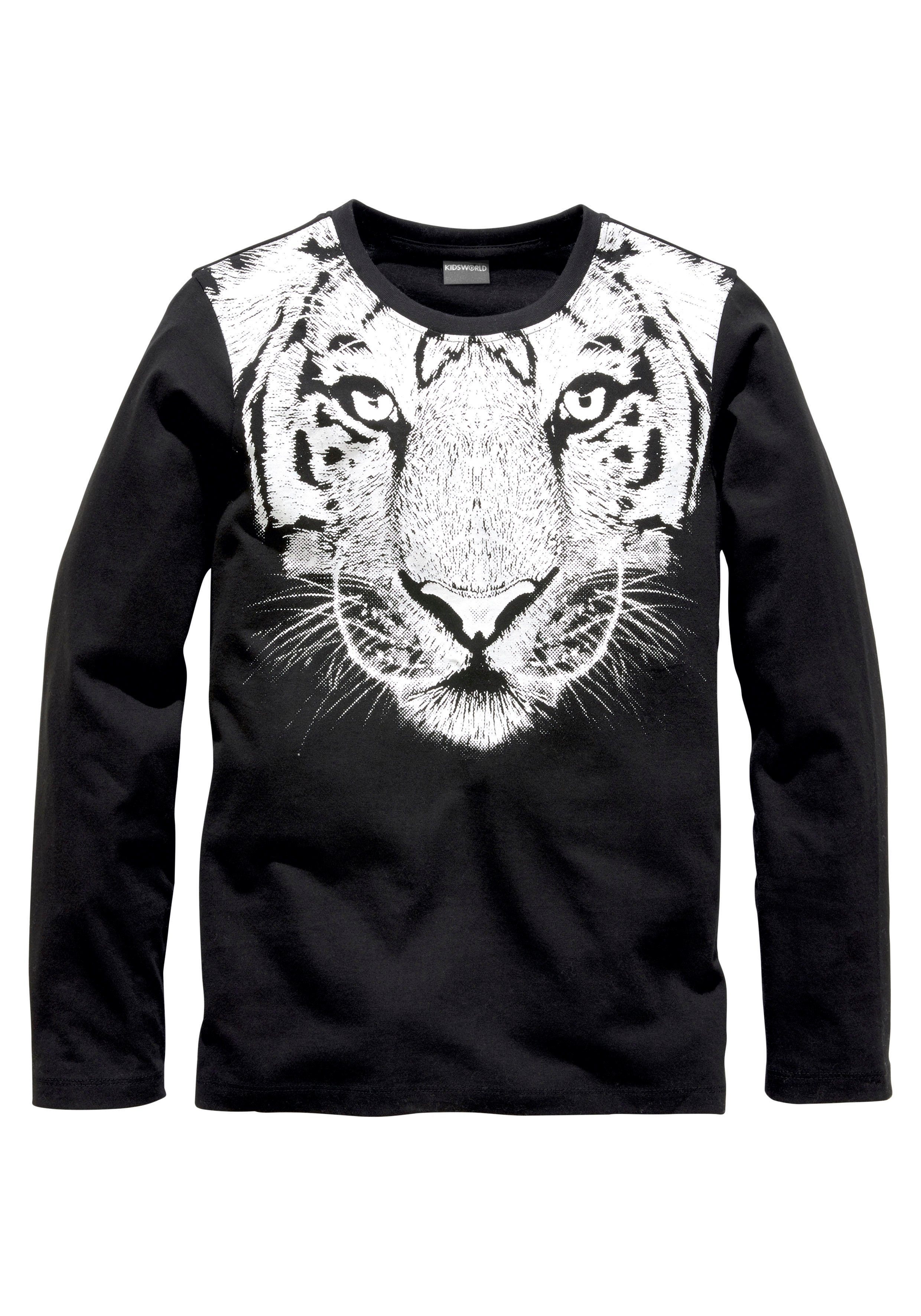 Langarmshirt TIGER KIDSWORLD WHITE