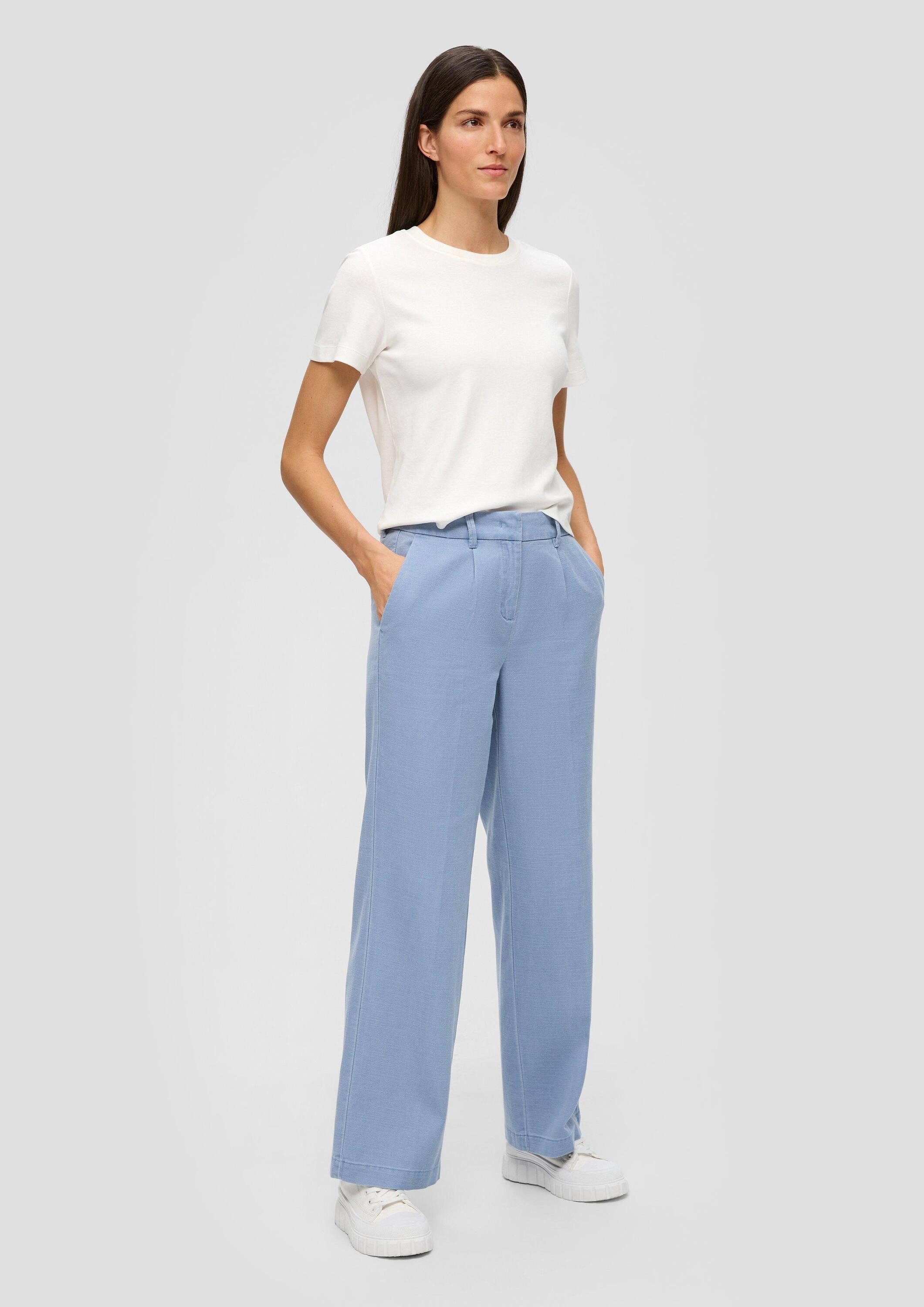 s.Oliver Chinos Hose Regular: Businesshose aus Baumwoll-Lyocell-Mix