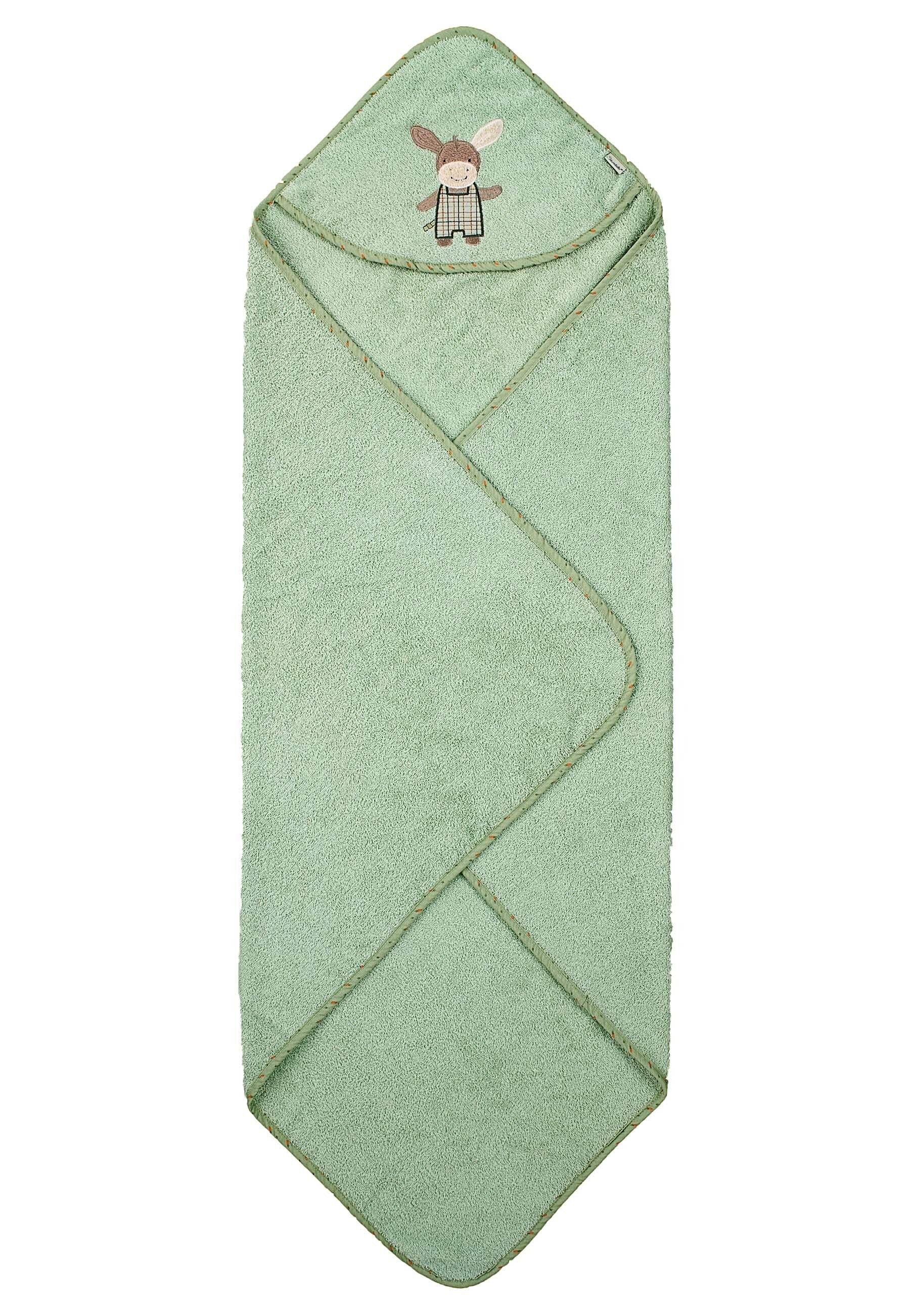 Sterntaler® Badetücher Kapuzenbadetuch 100x100 cm ESEL Emmilius, Frottee (1-St), Kapuzen-Badetuch aus Frottee mit Esel Emmilius Stickmotiv, 100x100 cm – Bild 2 von 4
