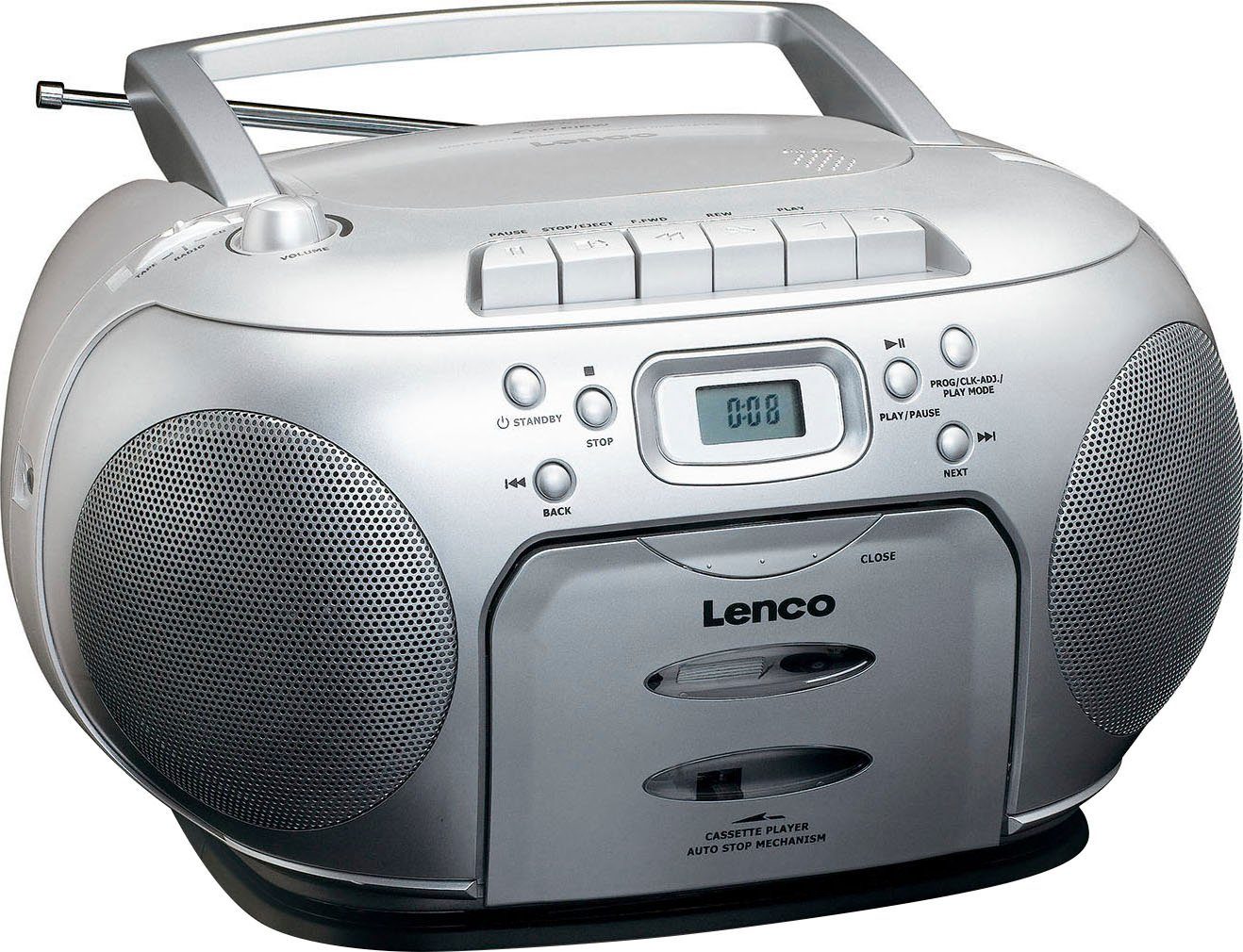 Lenco CD-Radiorecorder Silber SCD-420SI (FM-Tuner)