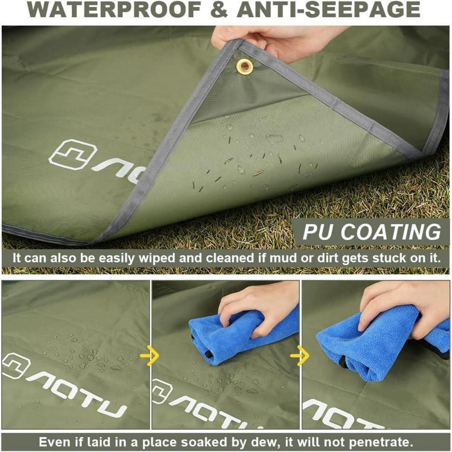 LuxusKollektion Zeltunterlage Zeltplane Camping Bodenplane Tarp Hängematte Leicht Regendicht Matte