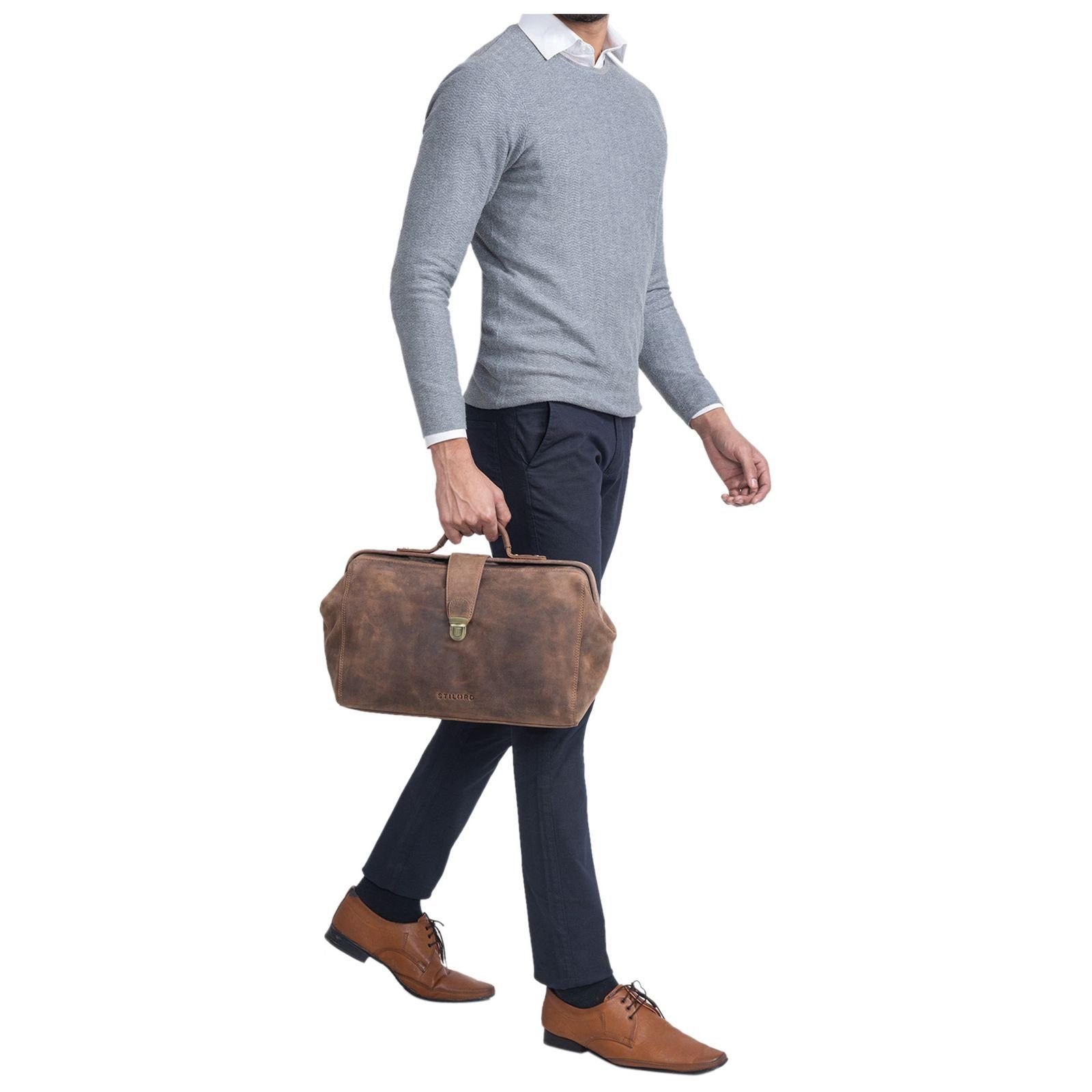 STILORD Aktentasche STILORD "Percy" Arzttasche Leder Vintage