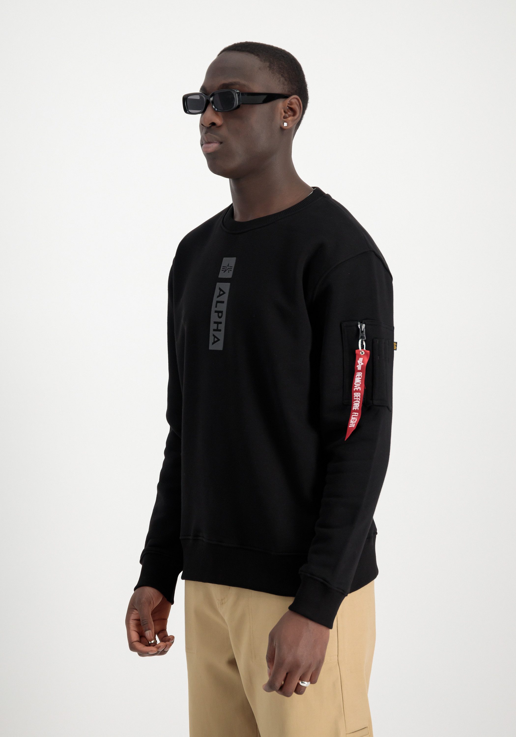Alpha Industries Sweater Vertical Puff Print Sweatshirt