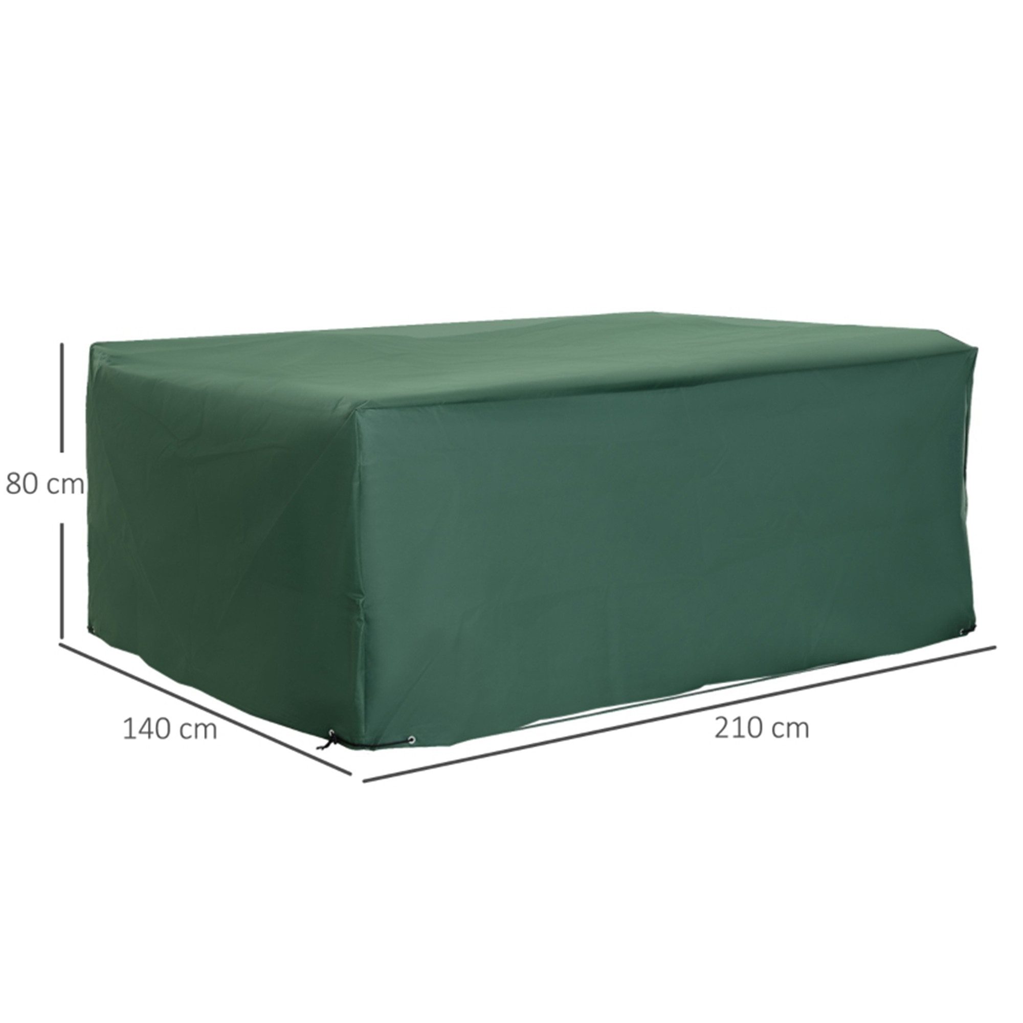 MC Star Gartenmöbel-Schutzhülle Abdeckung Abdeckhaube für Gartenmöbel 600D-Oxford Grün (210 x 140 x 80 cm)