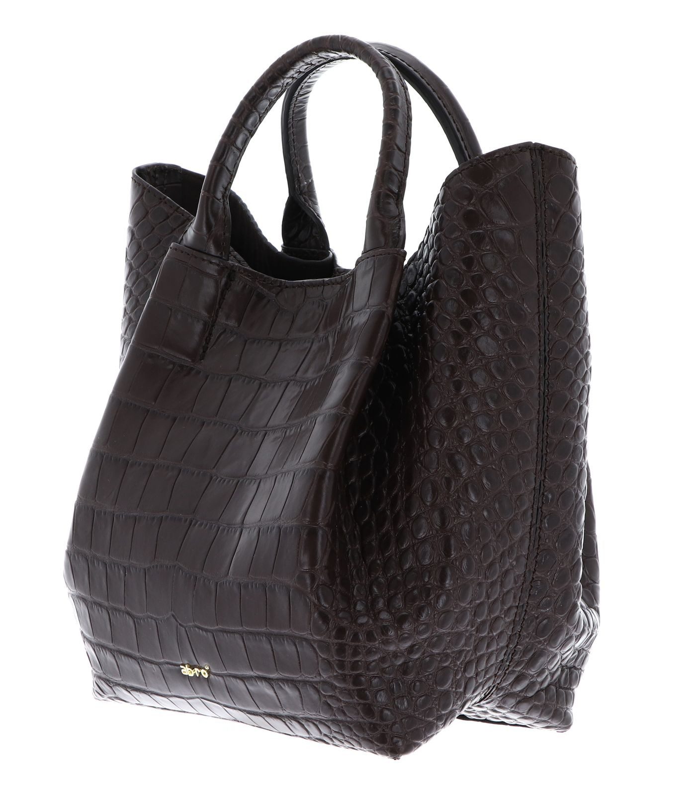 Abro Schultertasche Shopper Essential (Set, 2-tlg), aus echtem Leder