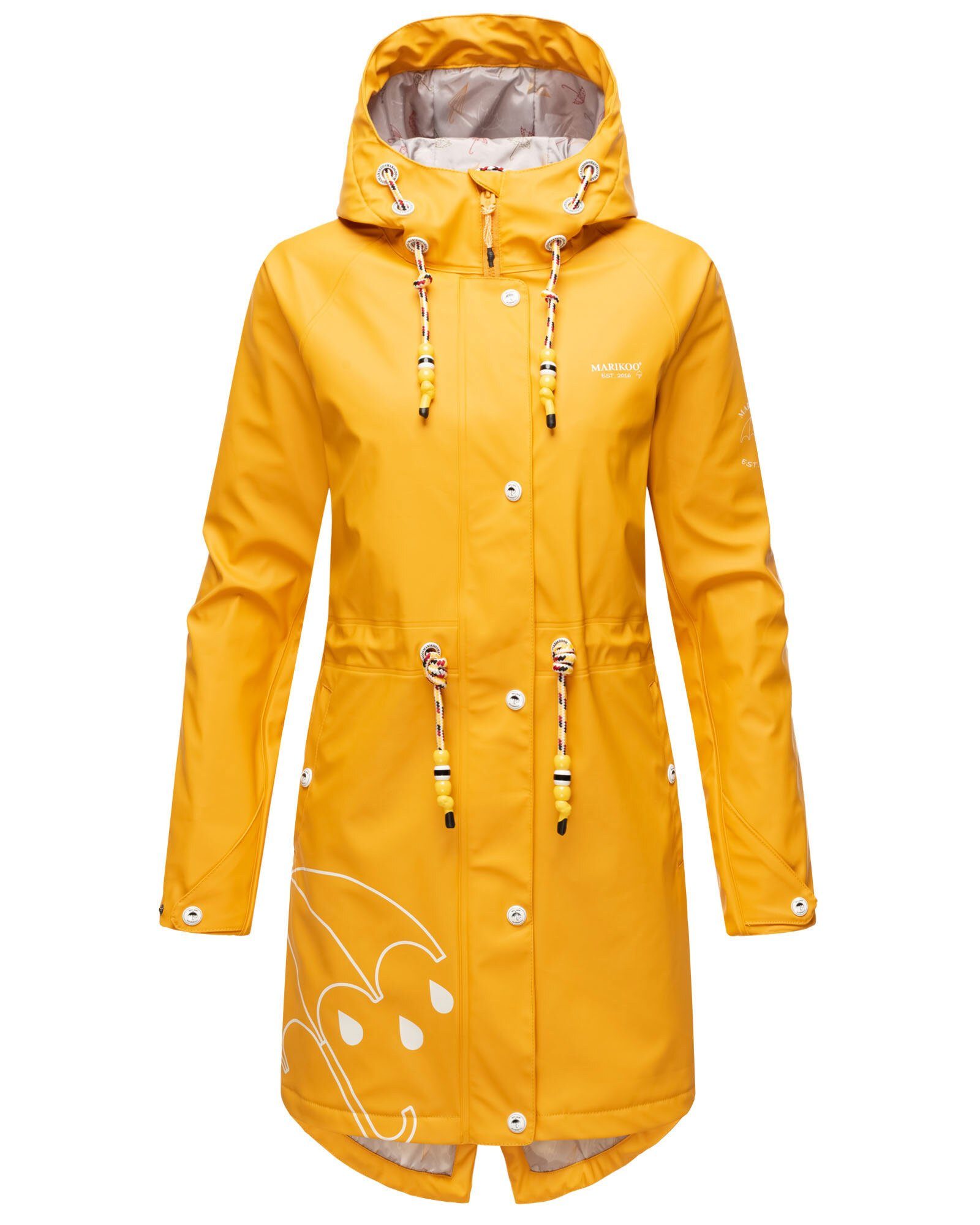 Marikoo Outdoorjacke Dancing Umbrella mit einer großen Kapuze Amber Yellow | Jacken
