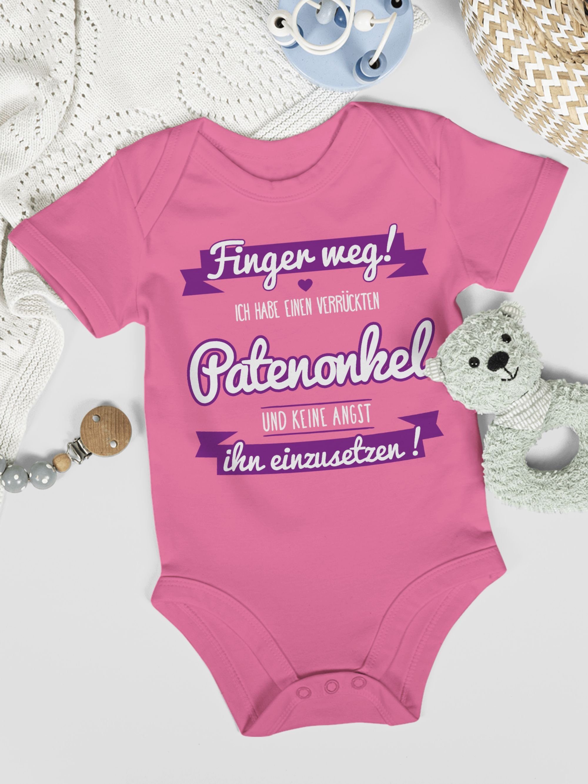 Ich habe 1 Baby Patenonkel lila Patenonkel einen verrückten Shirtbody Shirtracer Pink