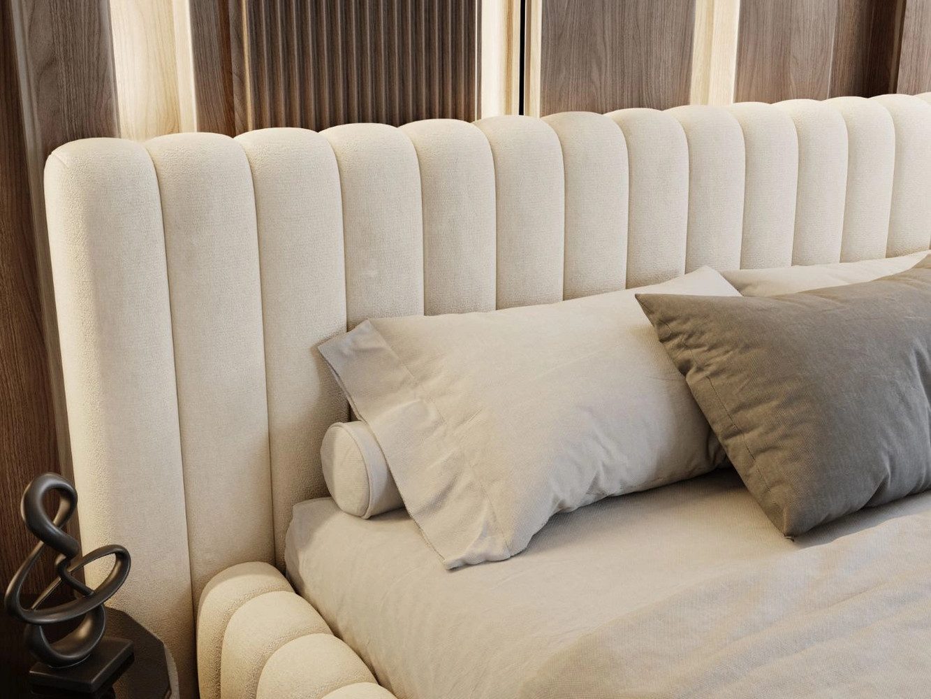 GrainGold Polsterbett mit Bettkästen BLISS, Modern Bett mit Kopfteil - 200x günstig online kaufen