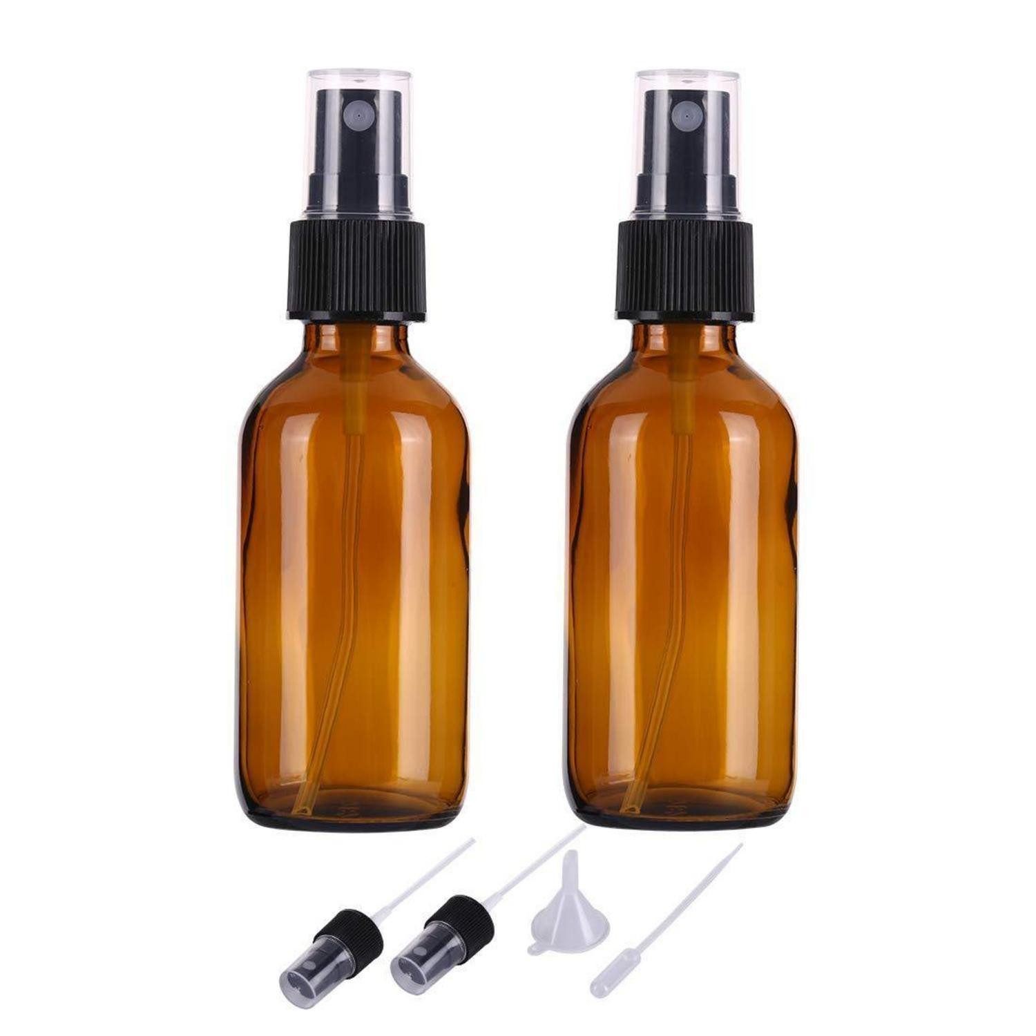 LuxusKollektion Parfümzerstäuber Braunglas Sprühflasche 60ml Reise Set (2 Stk) (2 St)