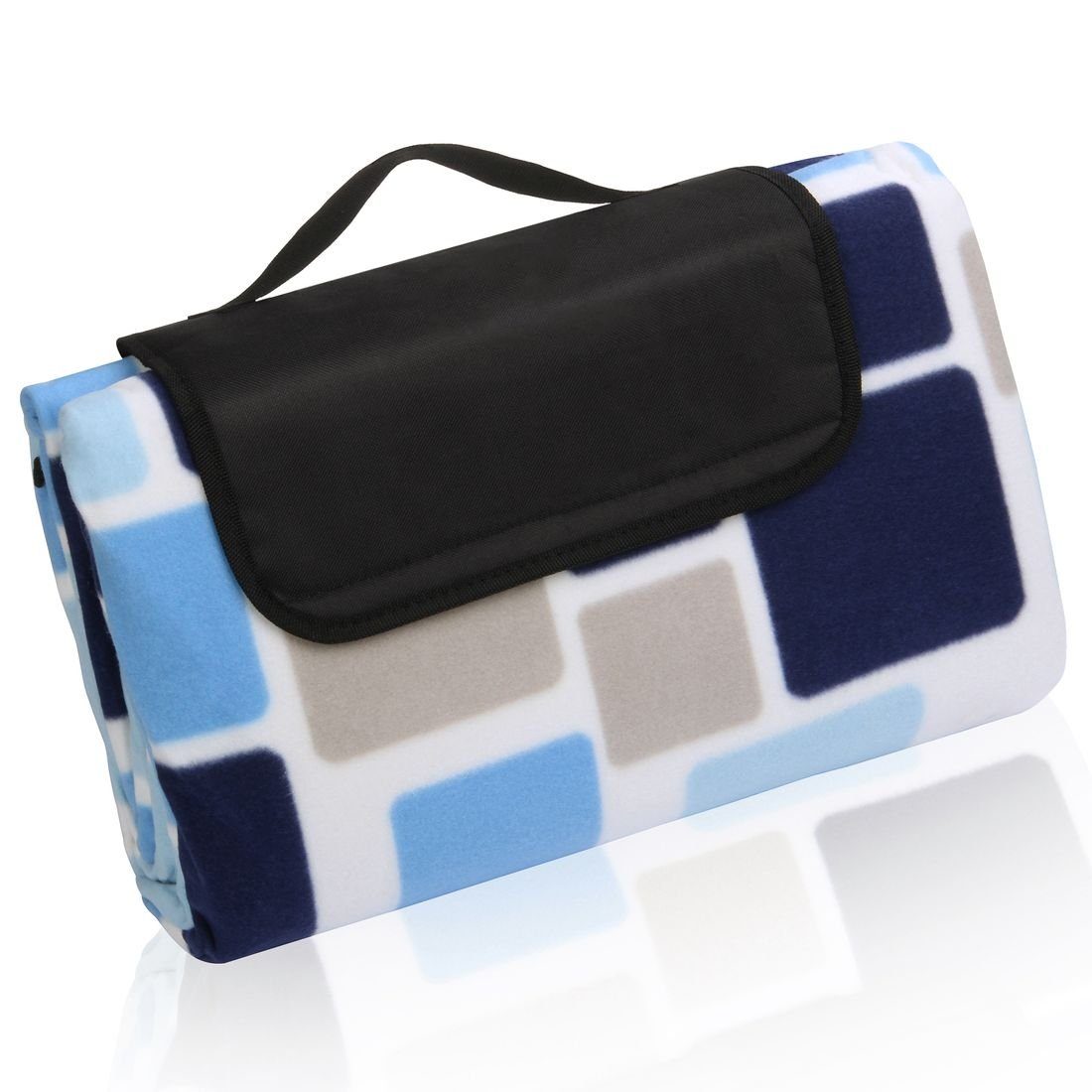 Picknickdecke yourGEAR Cube XL Picknickdecke 200x200 Camping Fleece Decke wasserdichte & isolierte Stranddecke, yourGEAR