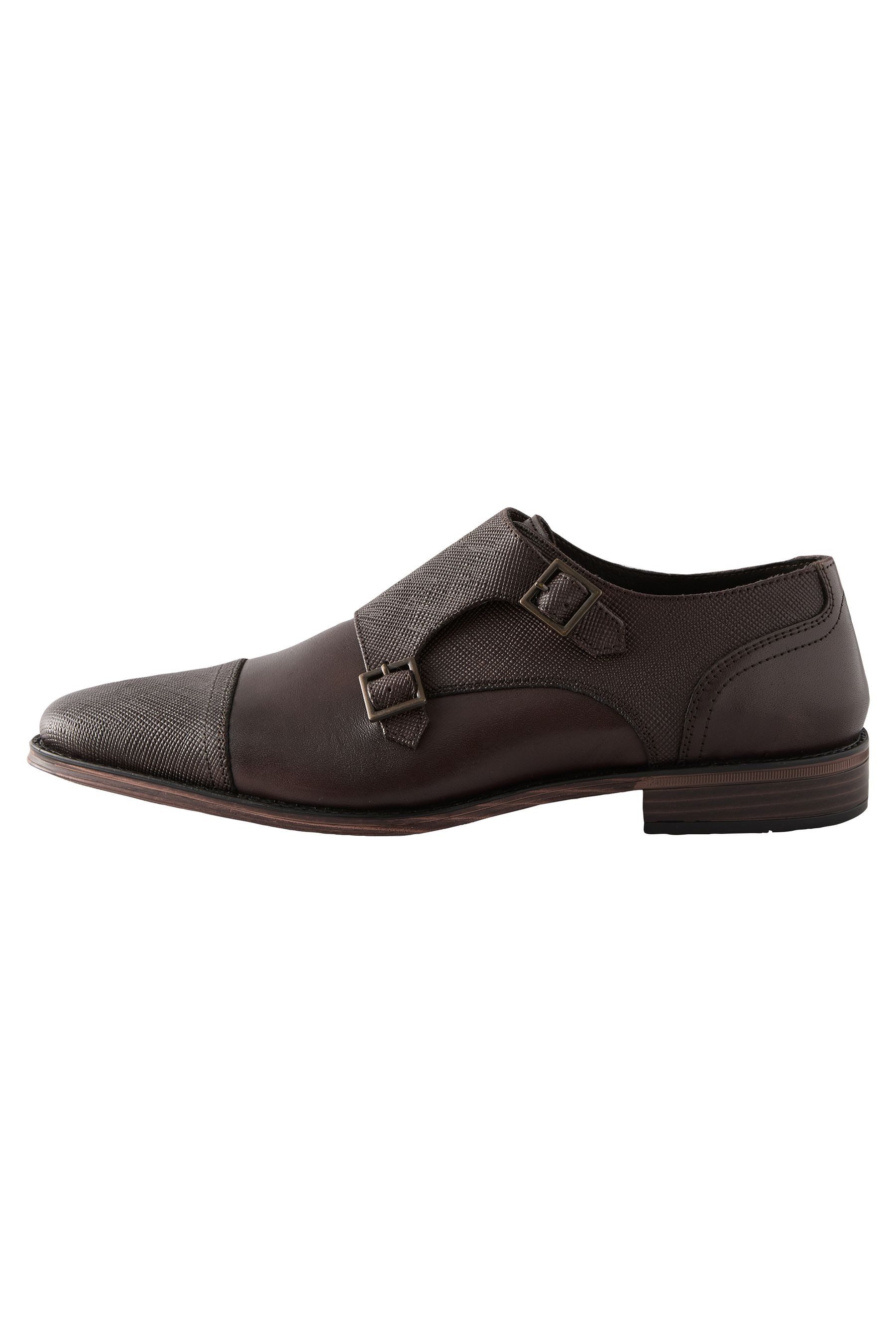 Next Monkstraps aus Saffiano-Leder mit Doppelschnalle günstig online kaufen