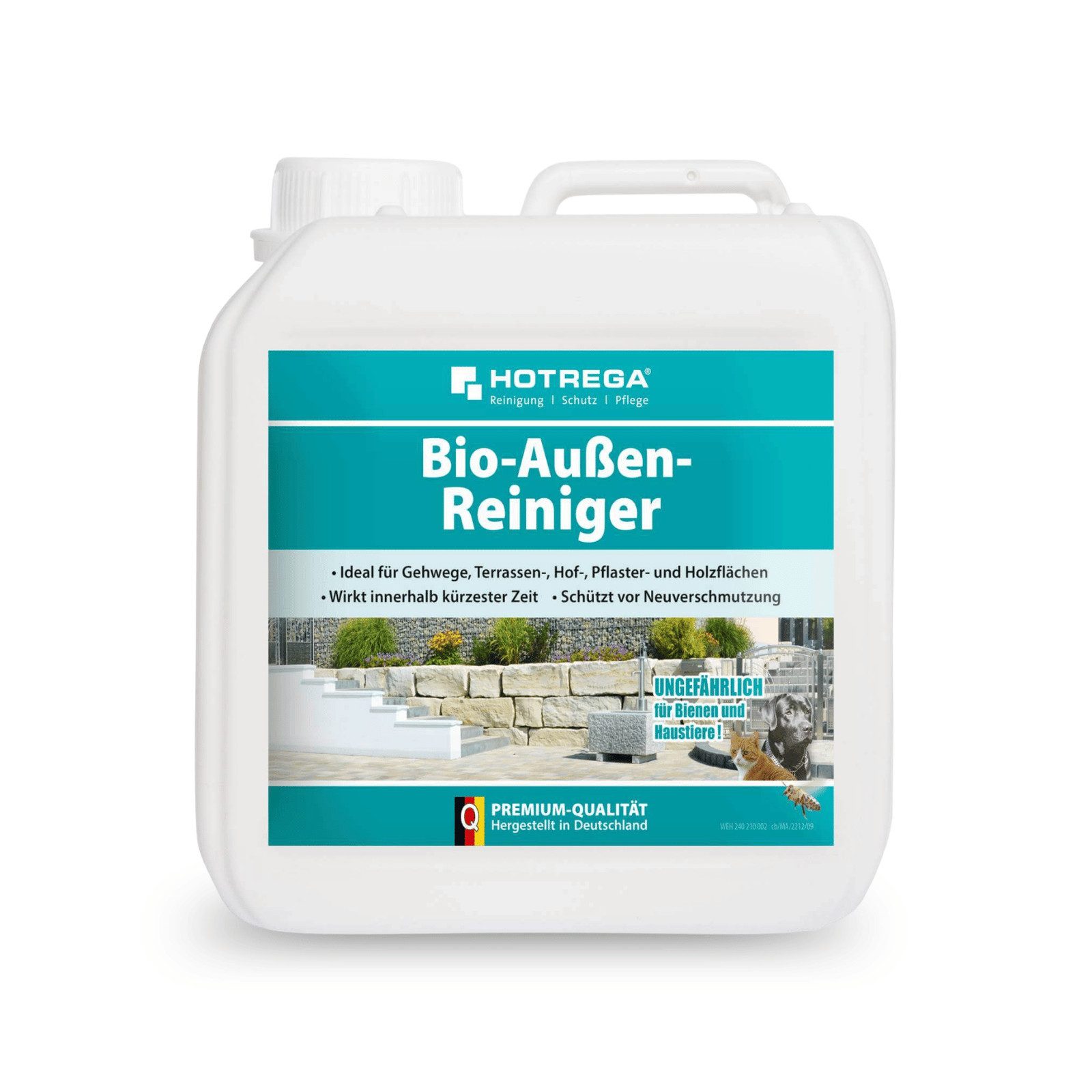 HOTREGA® Bio Außenreiniger Steinreiniger Terrassenreiniger Pflasterreiniger 2L Universalreiniger