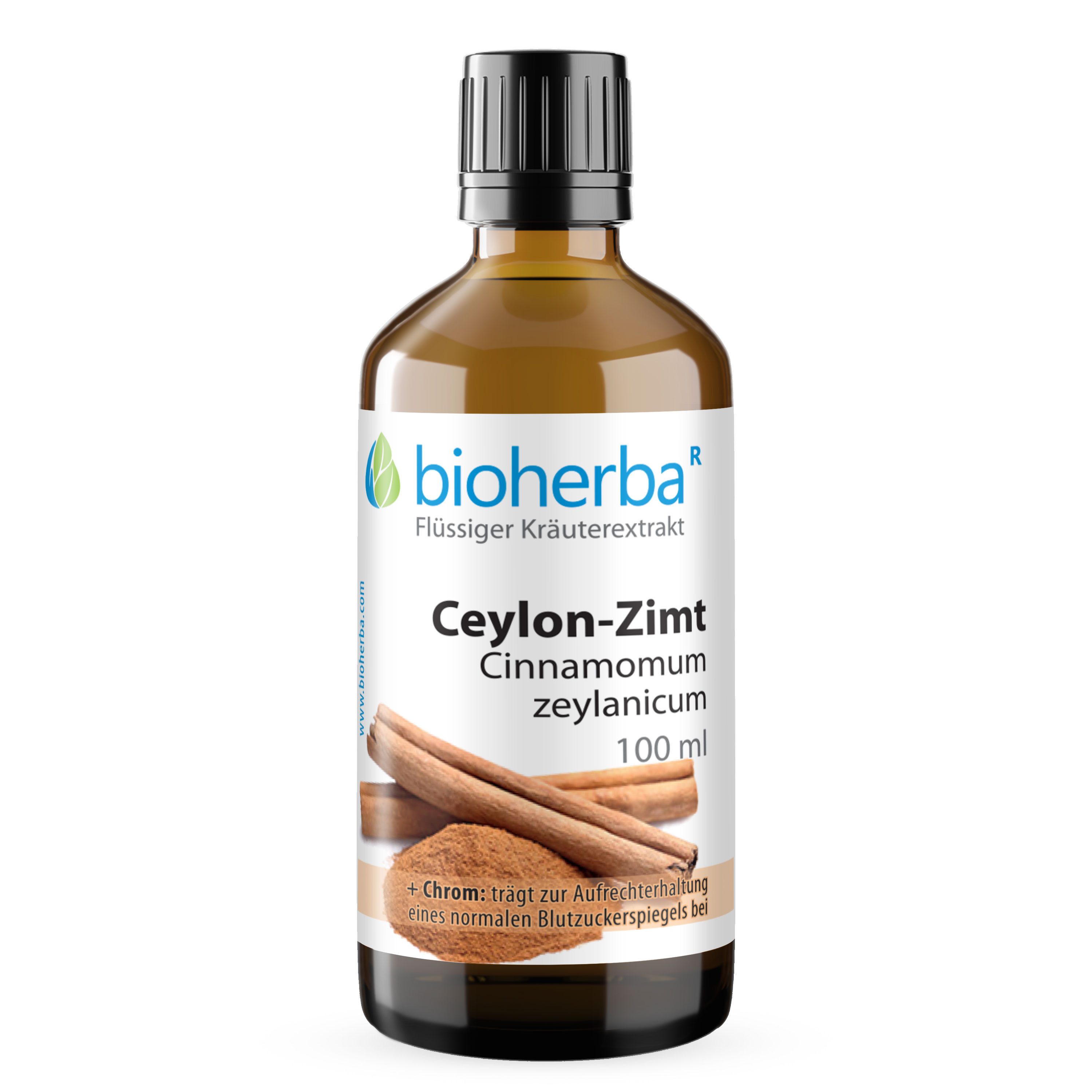BIOHERBA R Bioherba Ceylon-Zimt Cinnamomum zeylanicum Tropfen Tinktur 100 ml Nahrungsergänzungsmittel, 1 er