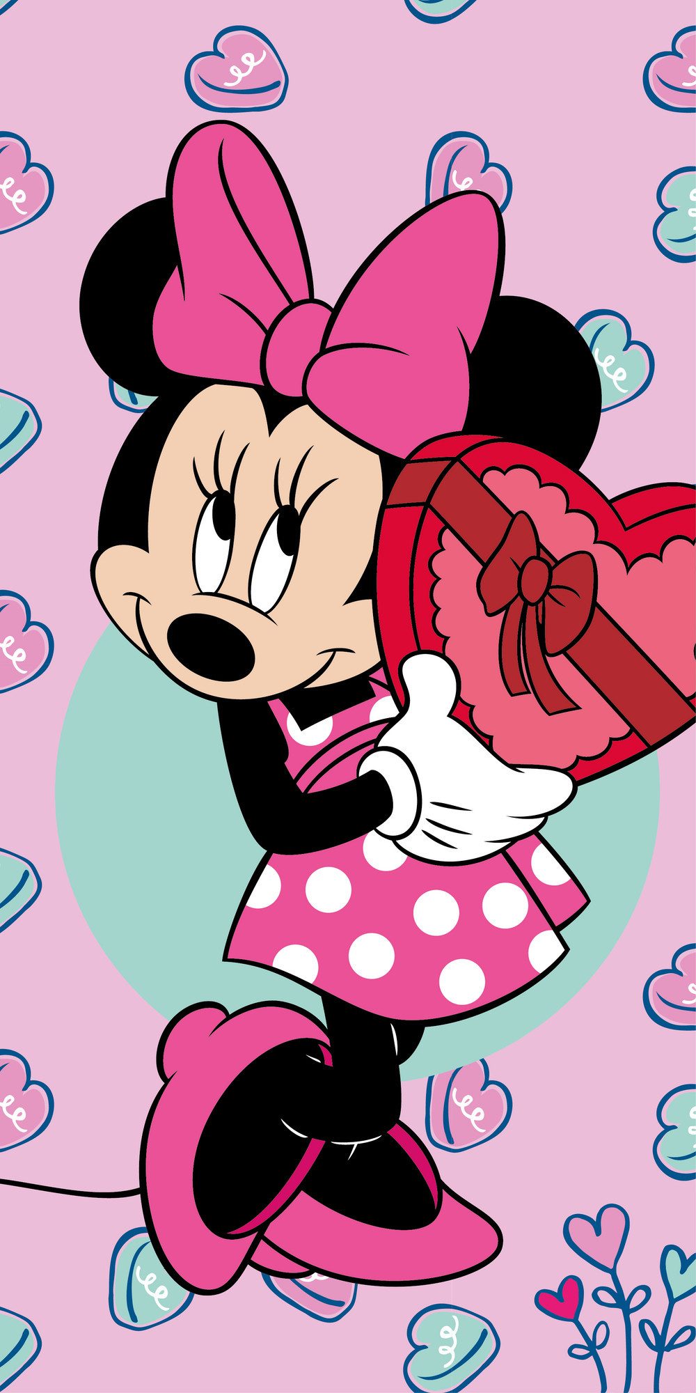 Jerry Fabrics Handtücher Disney Minnie Mouse Duschtuch Strandtuch Badetuch pink 70 x 140 cm, (1 Duschtuch, 1-St), Langlebig
