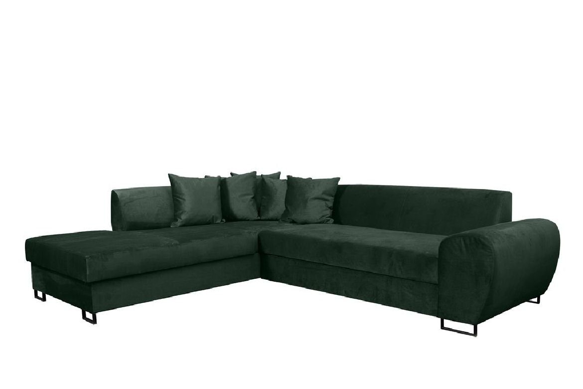 JVmoebel Ecksofa Möbel Sofa Designer Sofa Bettfunktion Bettkasten Schlafsofa Ecksofa, Mit Bettfunktion Grün