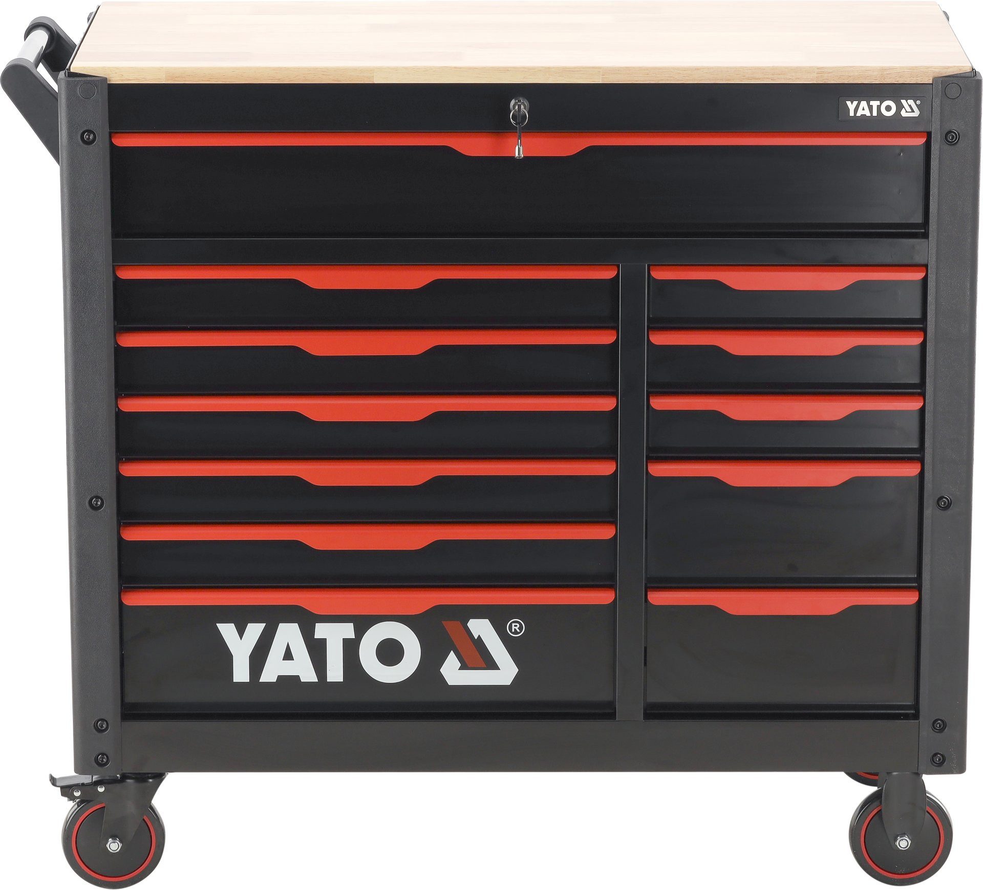 Yato Werkstattwagen Werkstattwagen 1125x1000x480mm mit 12 Schubladen, Stabil