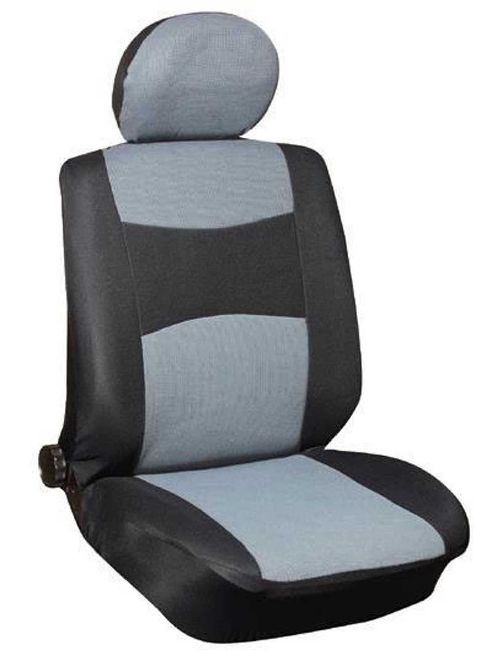 WOLTU 5er Sitzbezüge Auto Einzelsitzbezug universal Größe, Komplettset, Schwarz-Blau