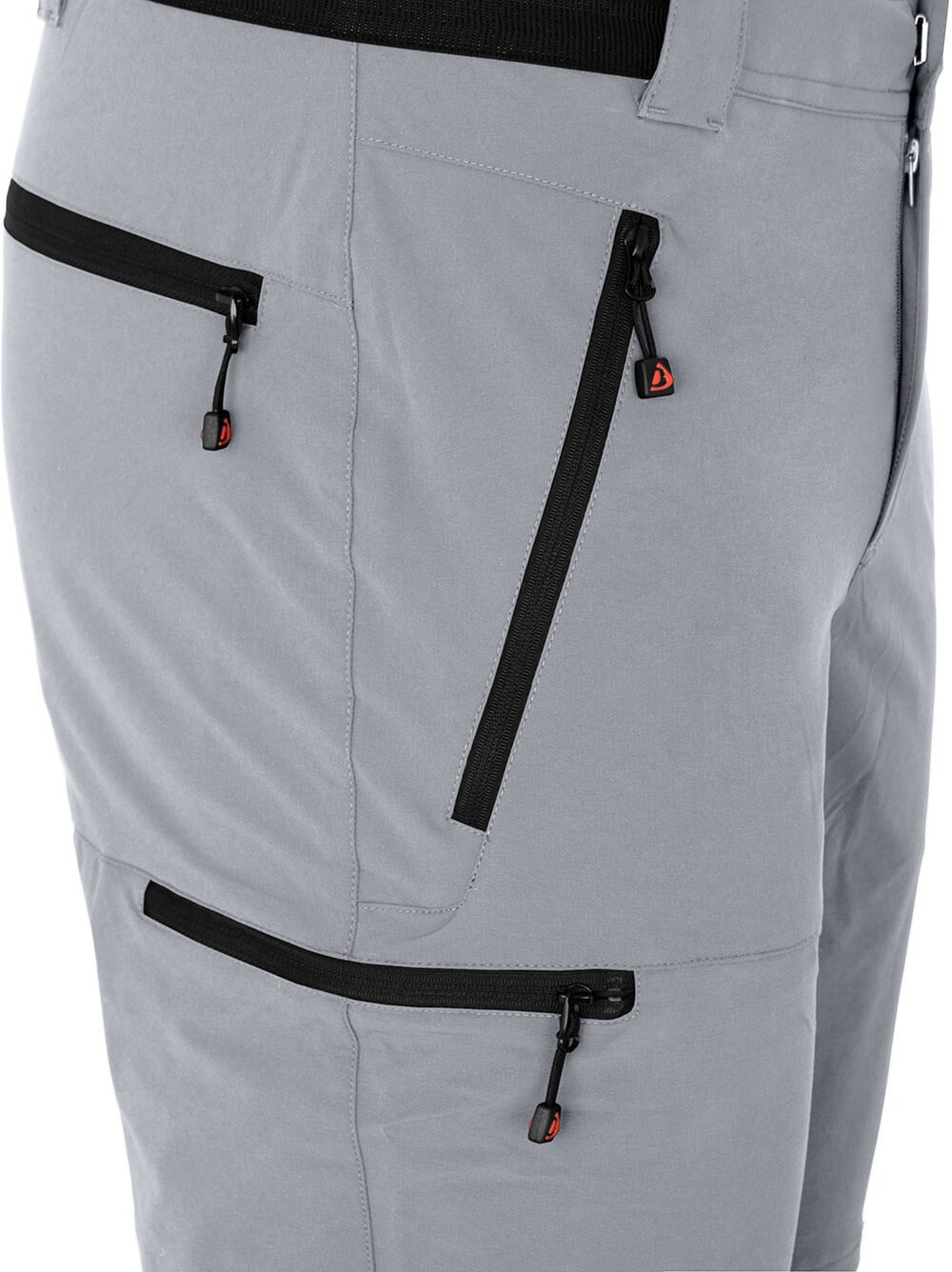 Bergson Outdoorhose ARRESÖ COMFORT Zipp Off Herren Wanderhose, leicht, strapazierfähig, Normalgrößen, hellgrau