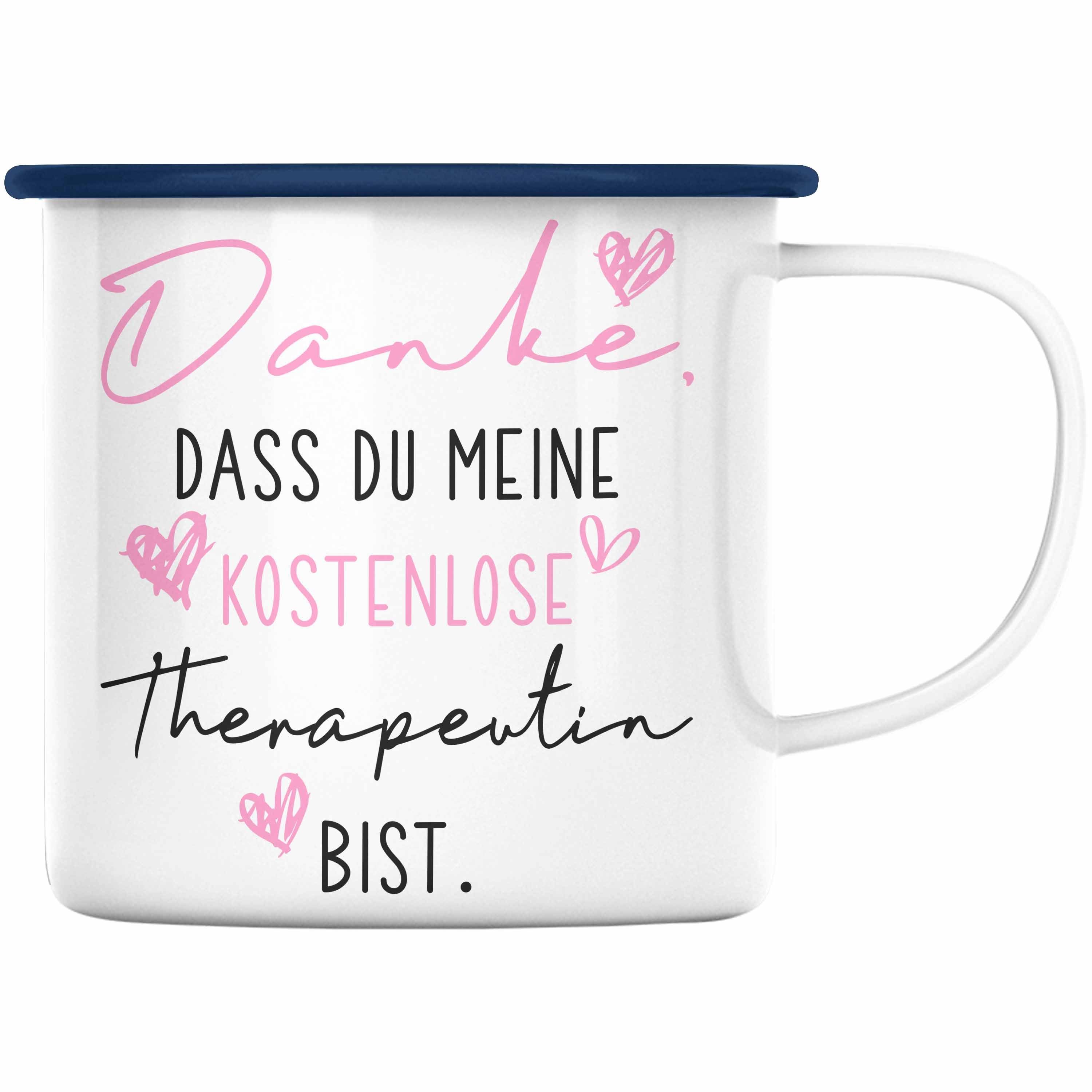 Freundin Trendation Blau Kostenlose Geburtstag Danke Meine Du Thermotasse - Spruch Emaille - Freundinnen Bist Lustig Beste Tasse Becher Beste Therapeutin Trendation Geschenk Dass Freundinnen