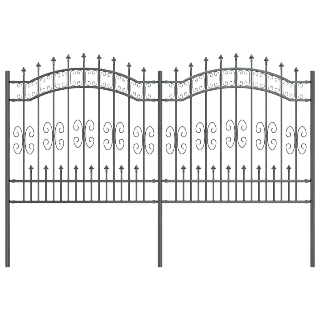 vidaXL Gartenzaun Gartenzaun KAMPEN Grau, (1-St)