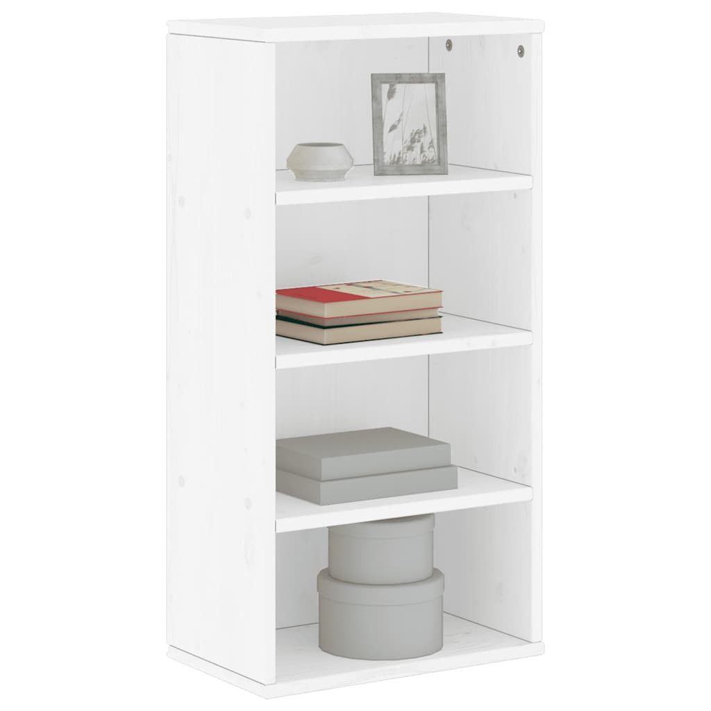 vidaXL Beistellschrank Beistellschrank ODDA Weiß 40x24x79 cm Massivholz Kiefer (1-St)