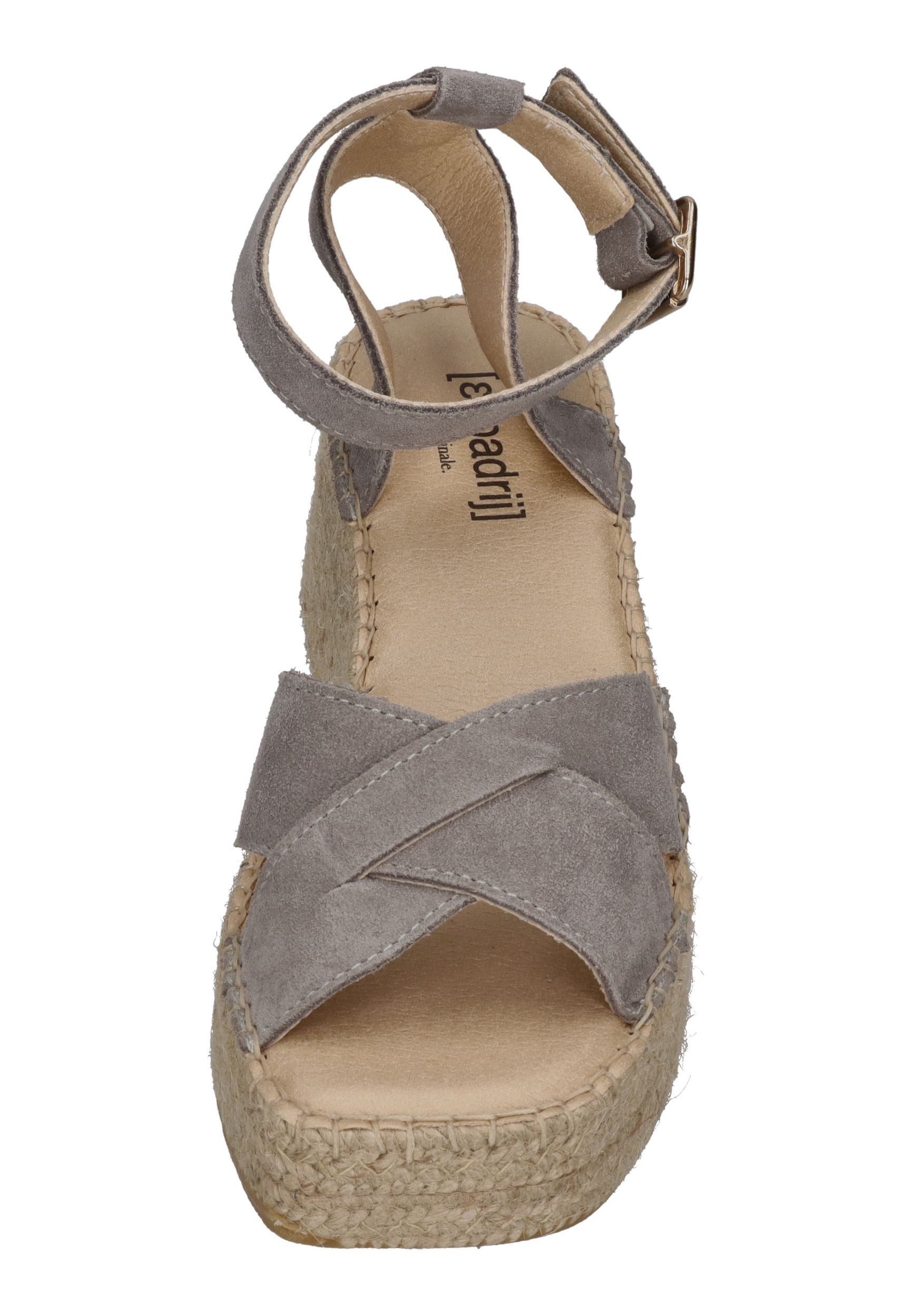 espadrij l´originale CROIX VELOUR HIGH Sandalette Stone