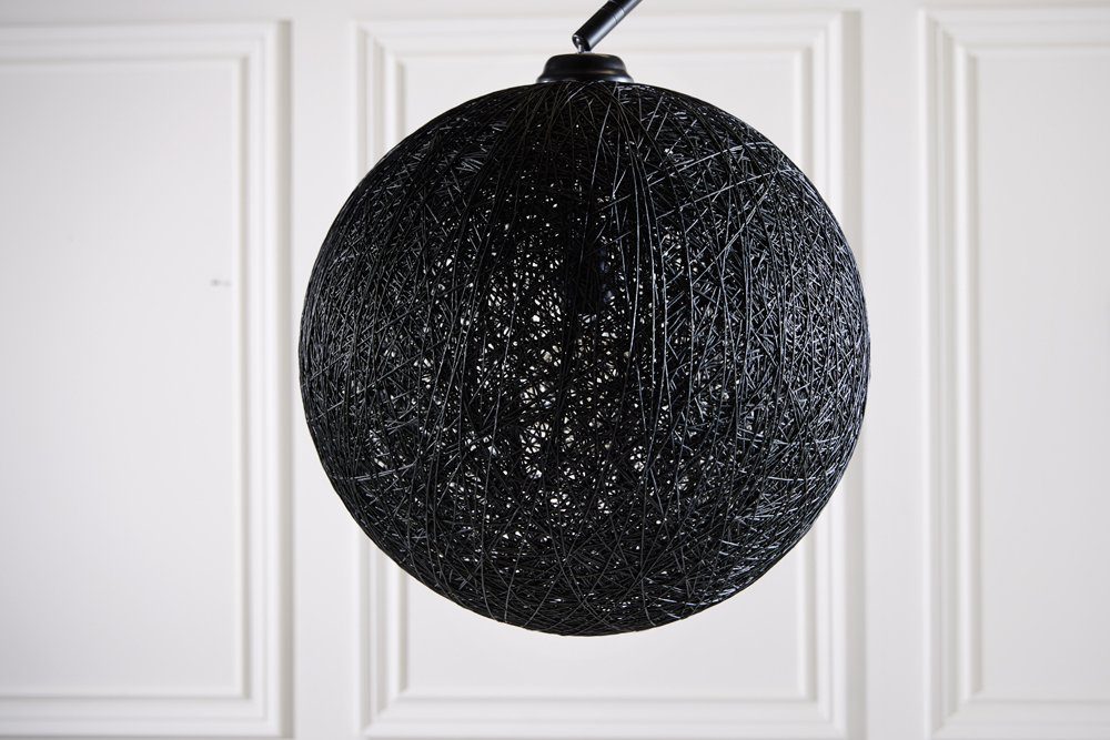 riess-ambiente Bogenlampe · COCOONING ohne · · Metall Modern Marmor schwarz, 205cm Wohnzimmer Leuchtmittel, Kugel ·