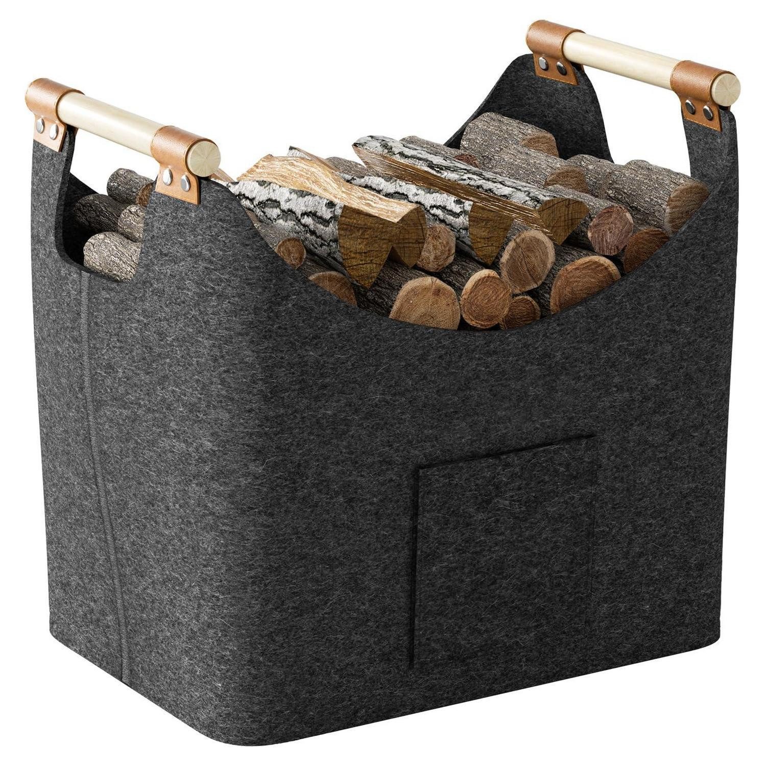 LuxusKollektion Kaminholzkorb Holzkorb Filz XXL mit Griffen
