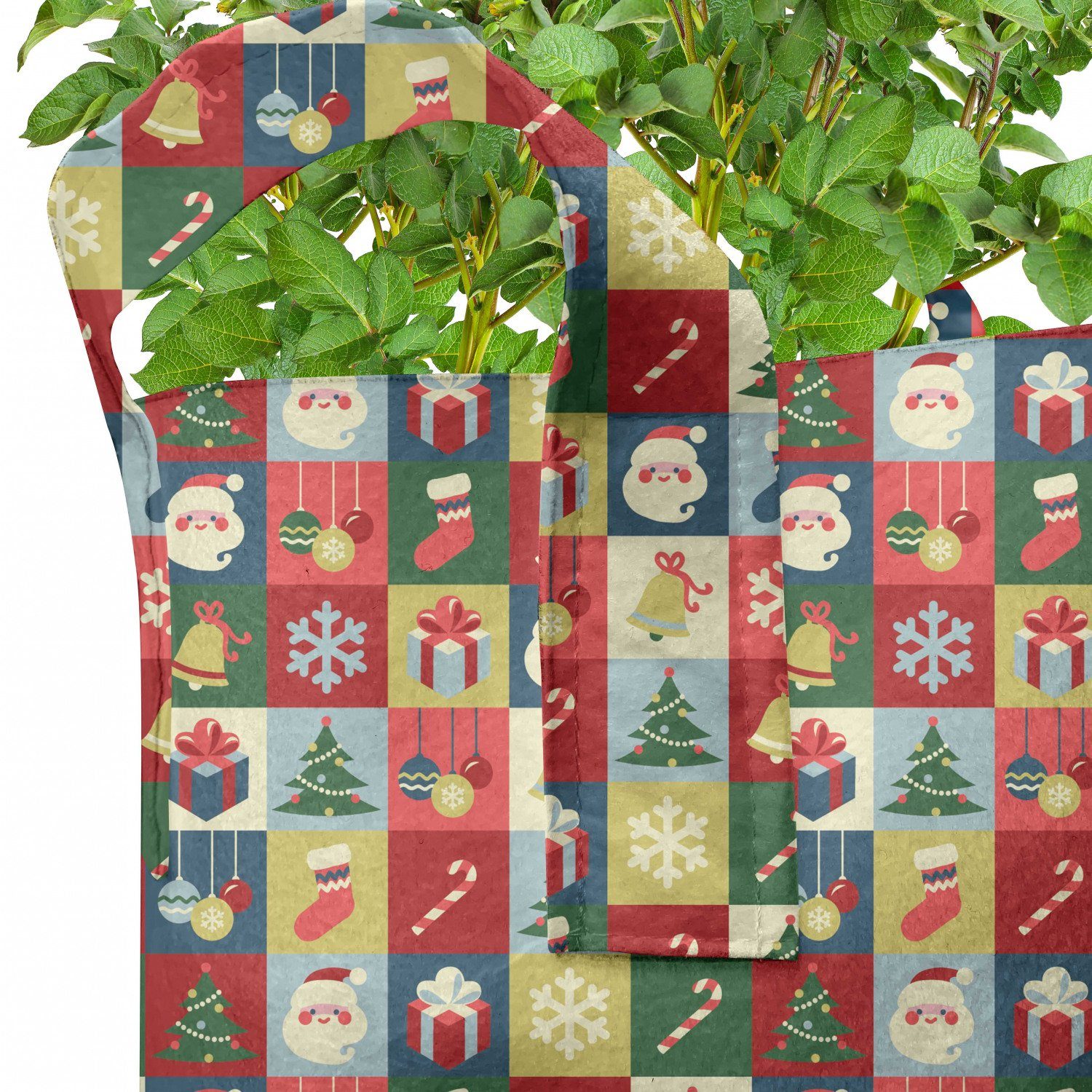 für Boxes mit Stofftöpfe Weihnachten Pflanzkübel Pflanzen, hochleistungsfähig Abakuhaus Surprise Santa Griffen