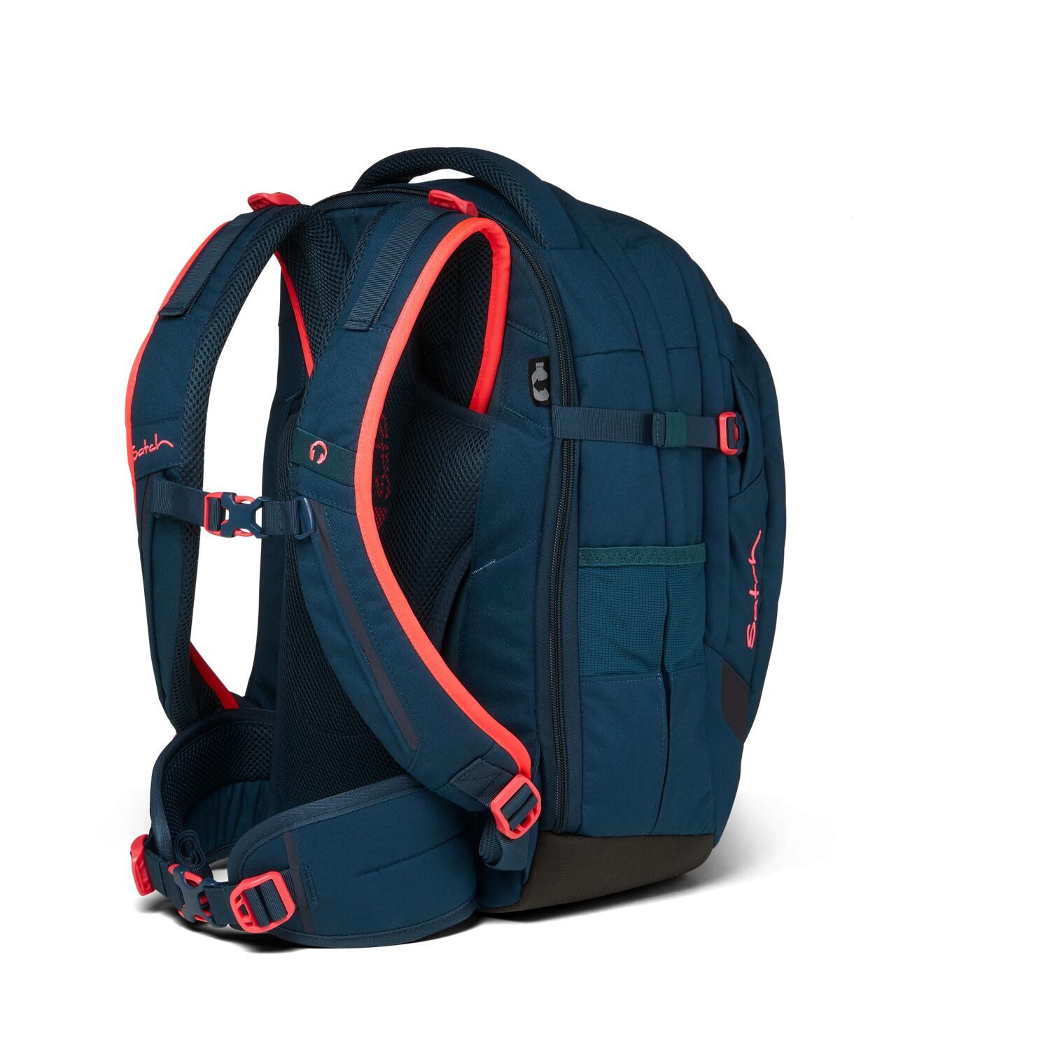 Satch Schulranzen Schulrucksack-Set MATCH Pink Phantom 2-teilig (2-teilig), Laptop-Fach, Your-Size-System, Schulranzen