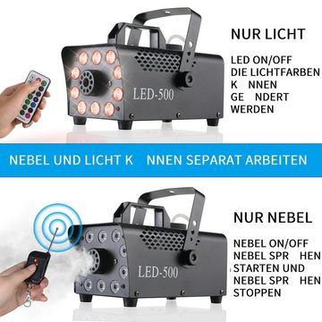 TLGREEN Discolicht Nebelmaschine Mini Smoke Machine Fog Rauchmaschine 500w